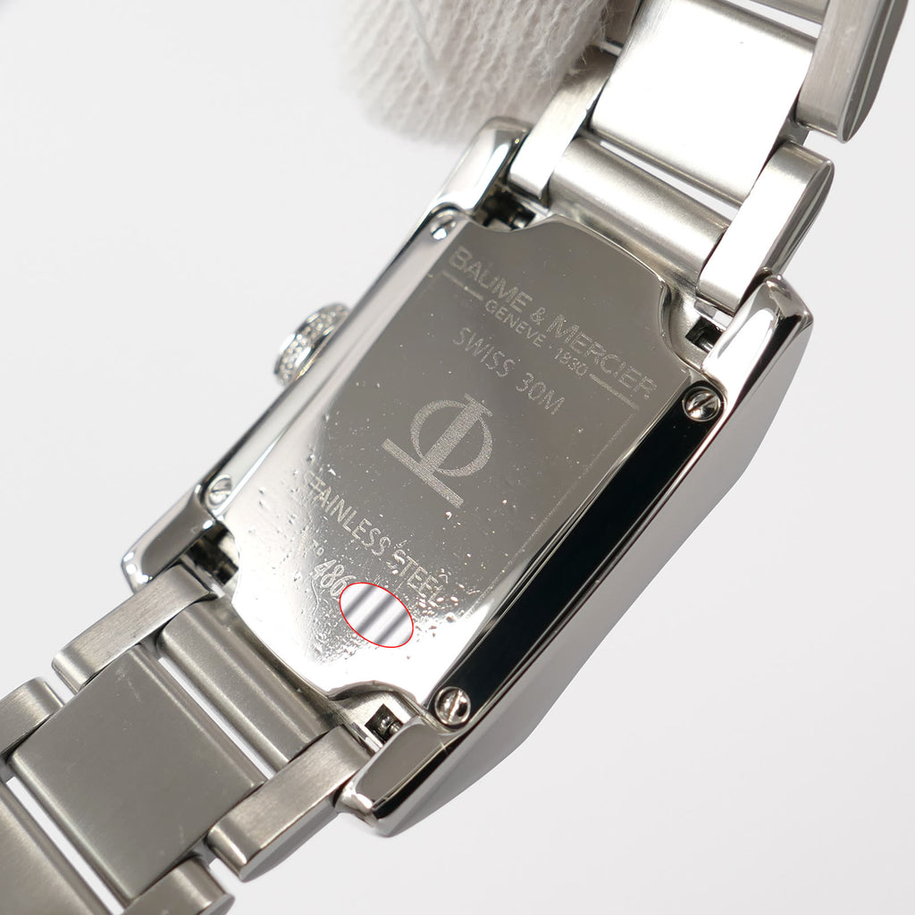 Baume & Mercier Hampton 65522 stainless steel case back