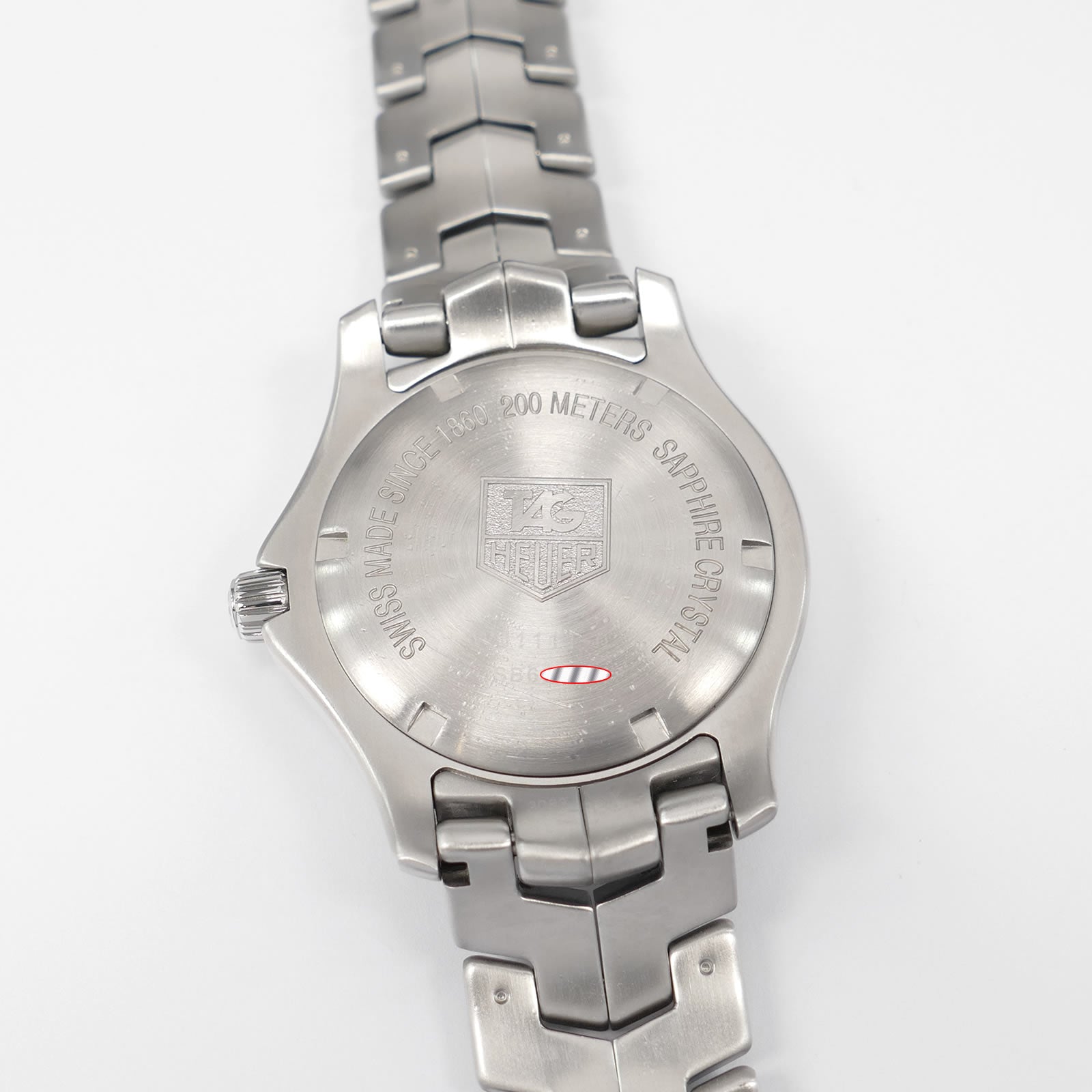 TAG Heuer Link WJ1111 stainless steel screw down case back