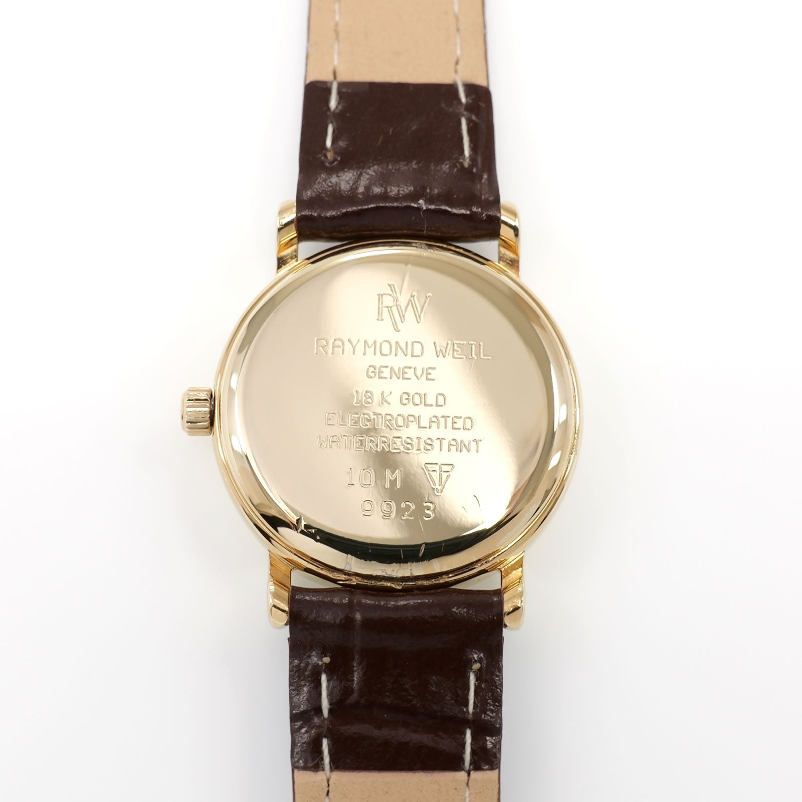 Raymond Weil Geneve 9923 18k gold plated case back