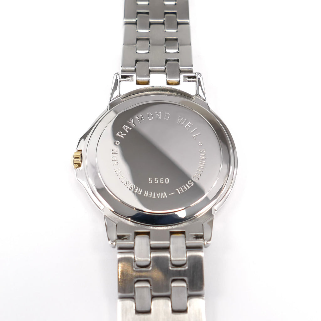 Raymond Weil Tango 5560 stainless steel case back