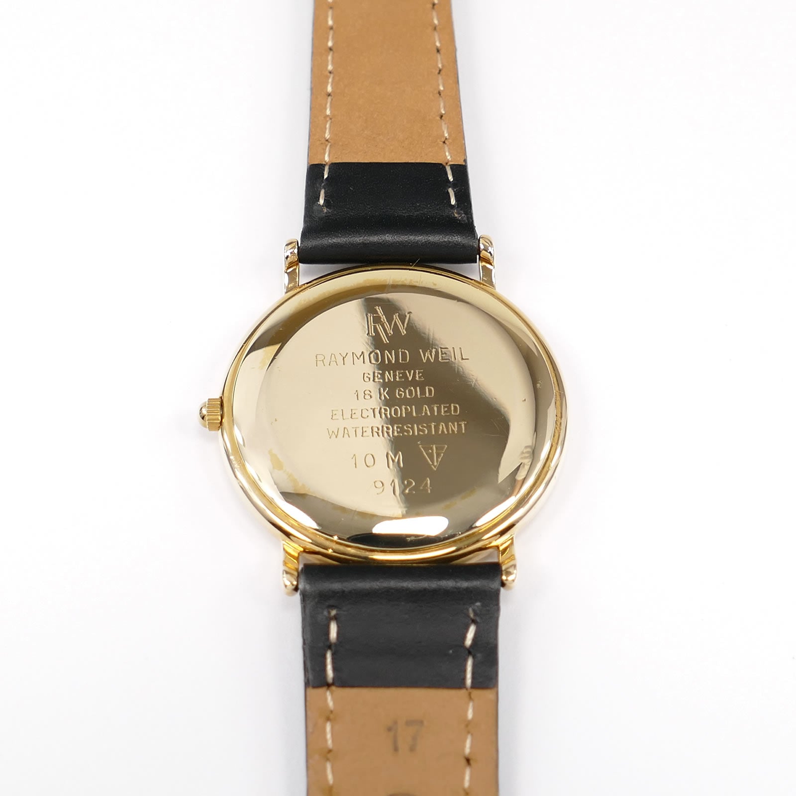 Raymond Weil 9124 18k Gold Plated case back