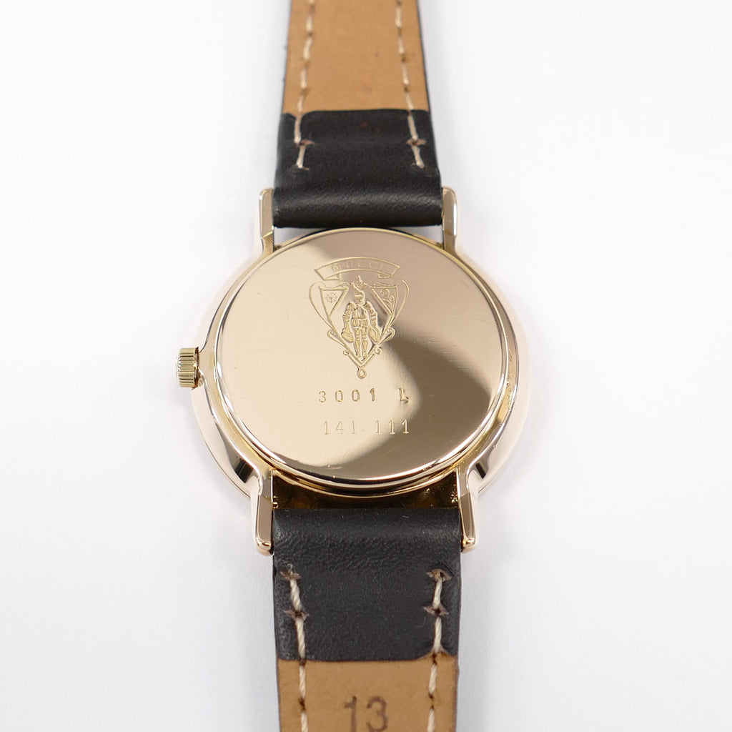 Gucci 3001 L 18k Gold Plated case back