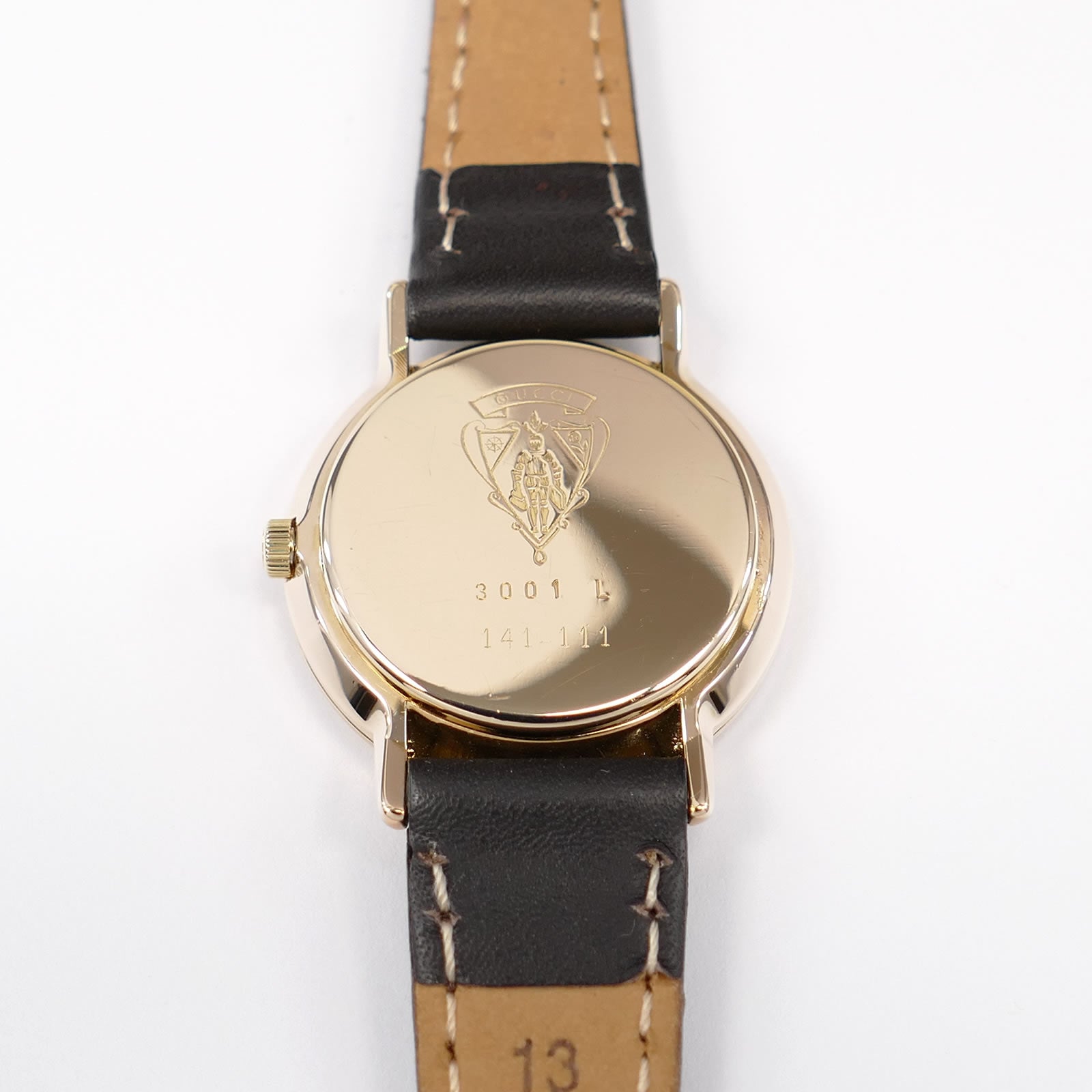 Gucci 3001 L 18k Gold Plated case back