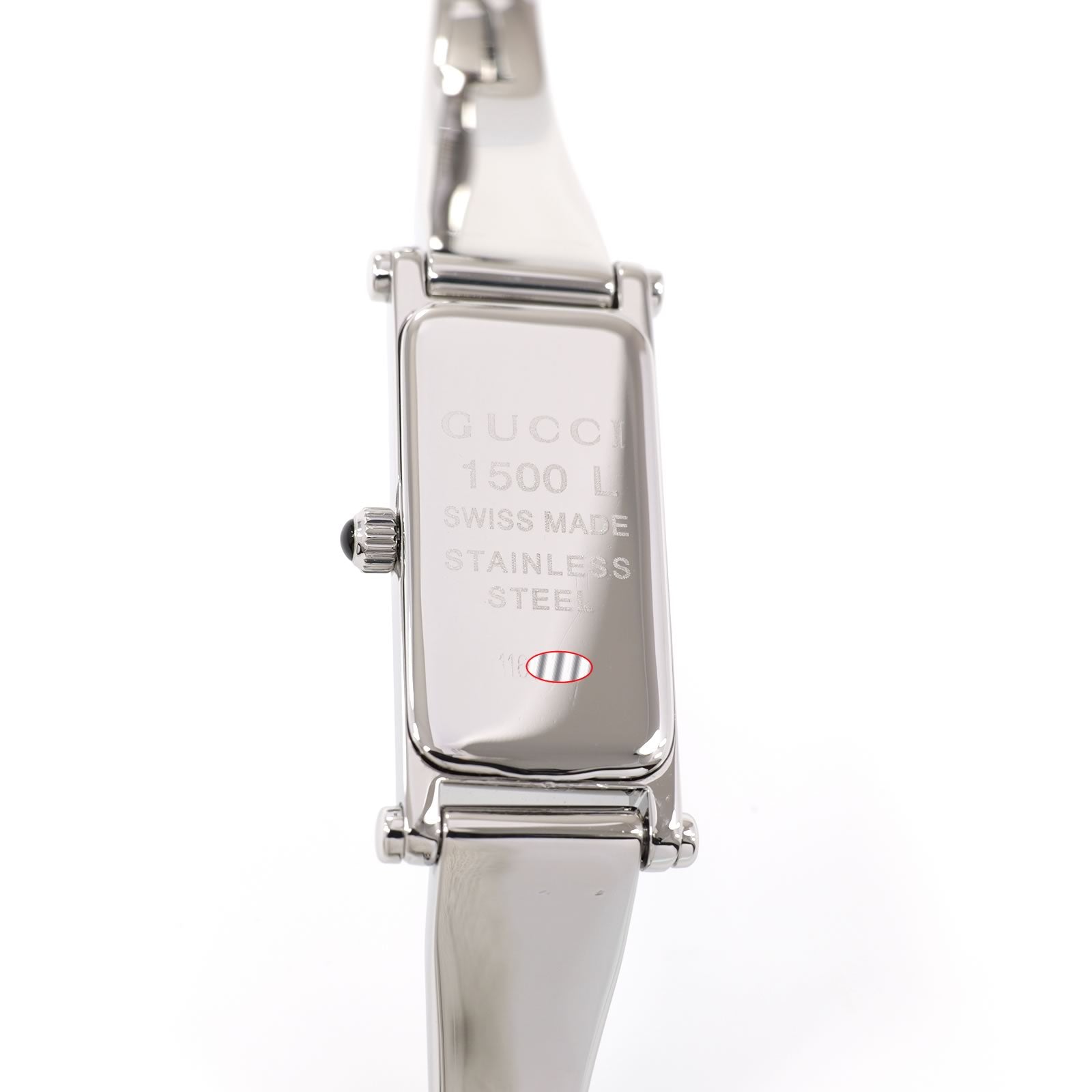 Gucci 1500L stainless steel case back
