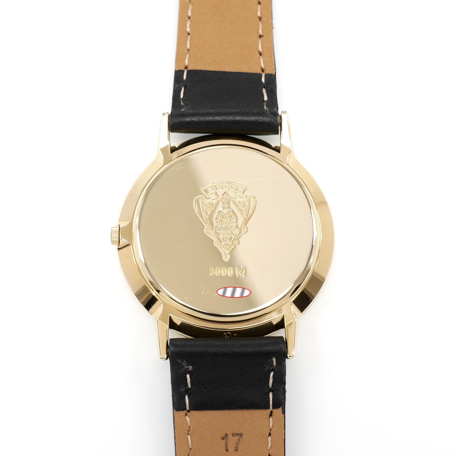 Gucci 3000M 18k gold plated case back