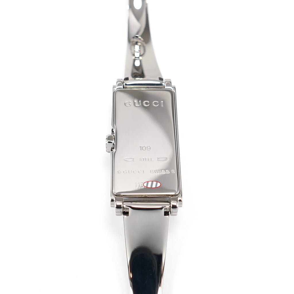 Gucci G-Line 109 stainless steel case back