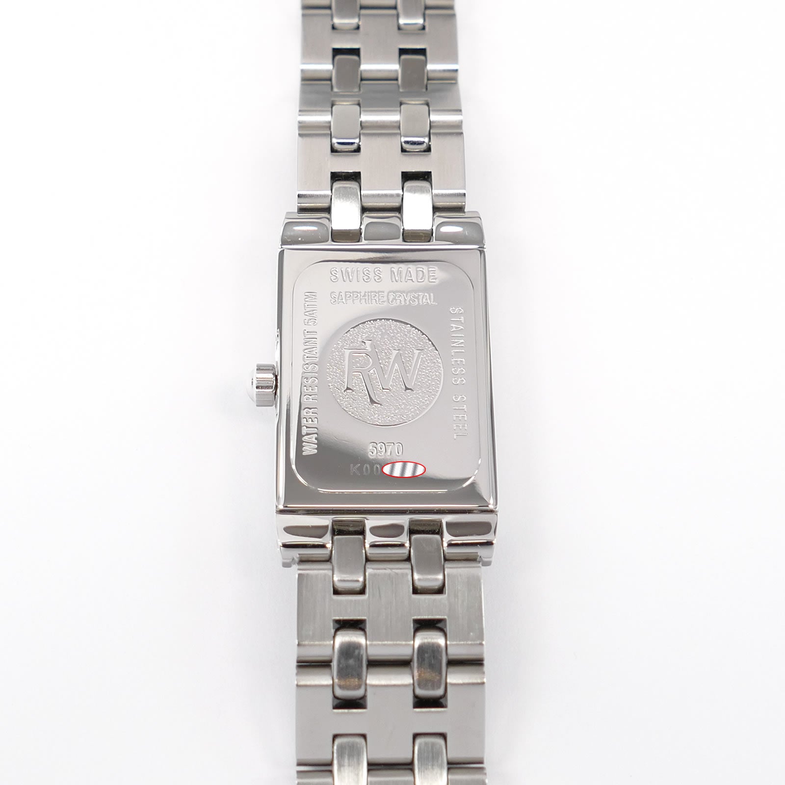 Raymond Weil Tango 5970 stainless steel case back