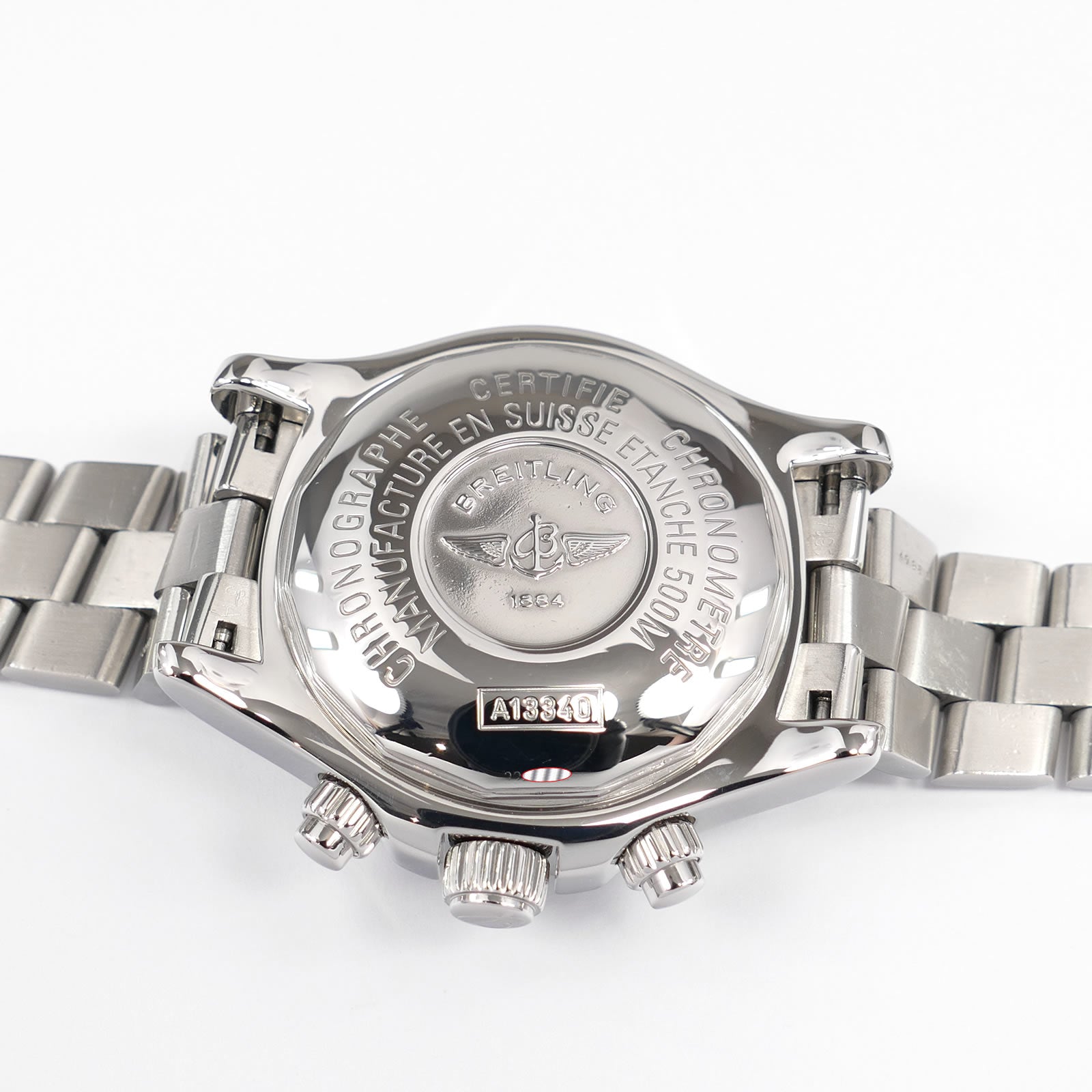 Breitling Superocean II A13340 stainless steel screw down case back