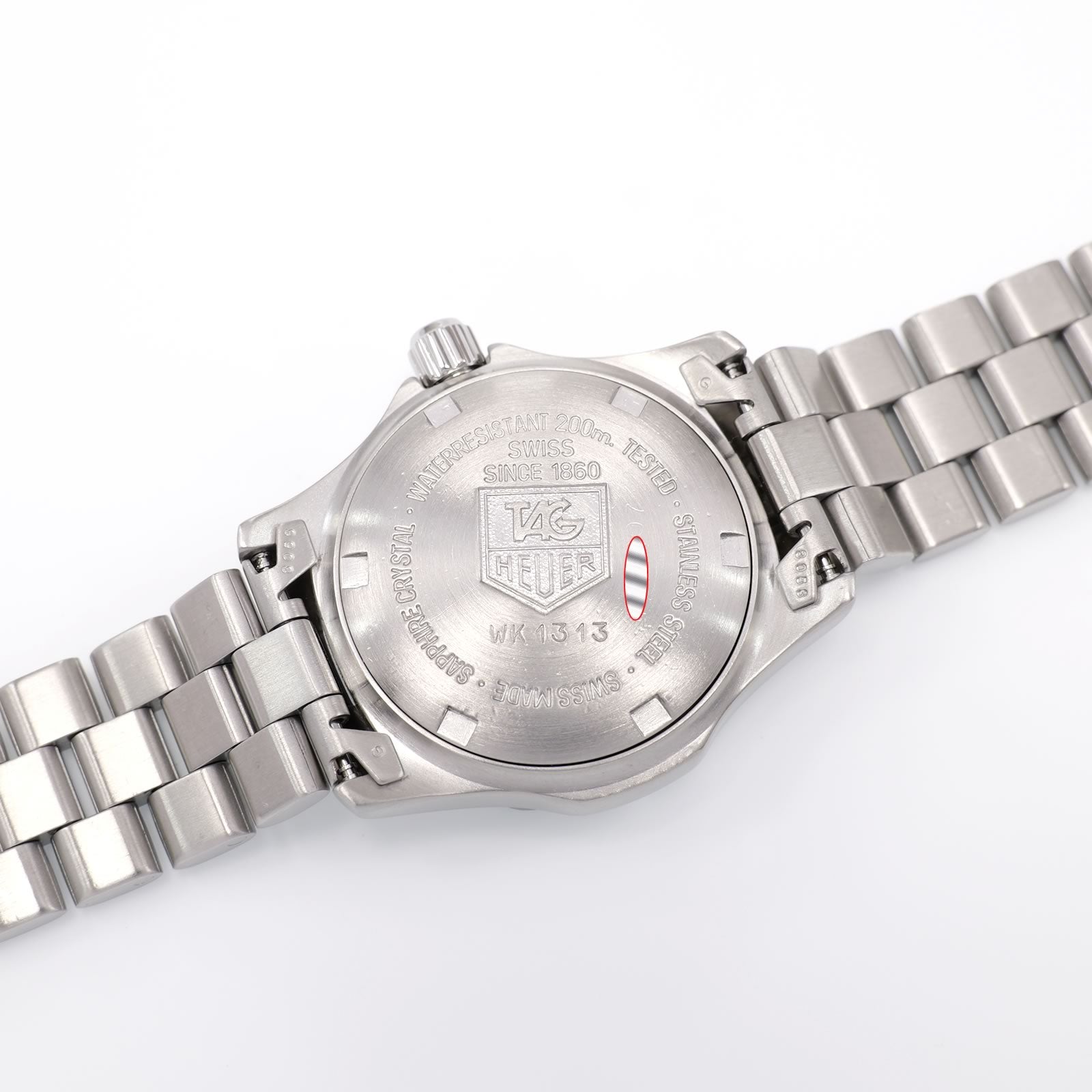 TAG Heuer 2000 WK1313 stainless steel screw down case back