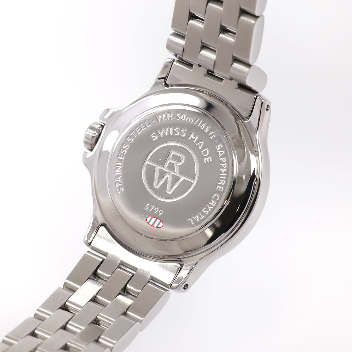 Raymond Weil Tango 5799 stainless steel case back