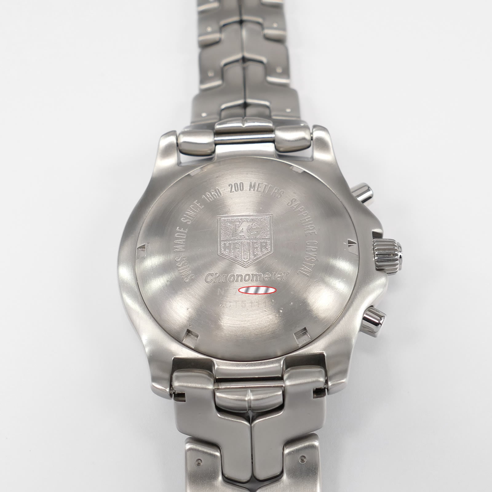TAG Heuer Link CT5111 stainless steel screw down case back
