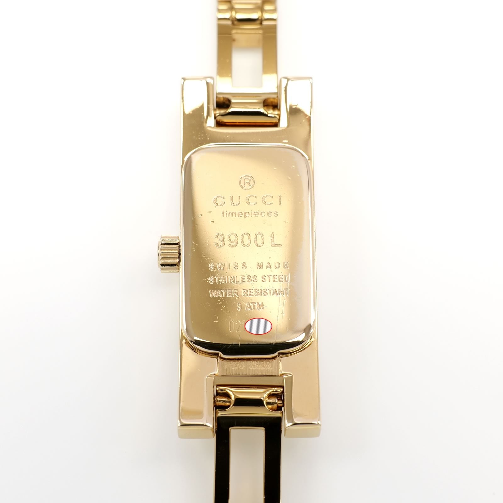 Gucci 3900L 18k Gold plated case back