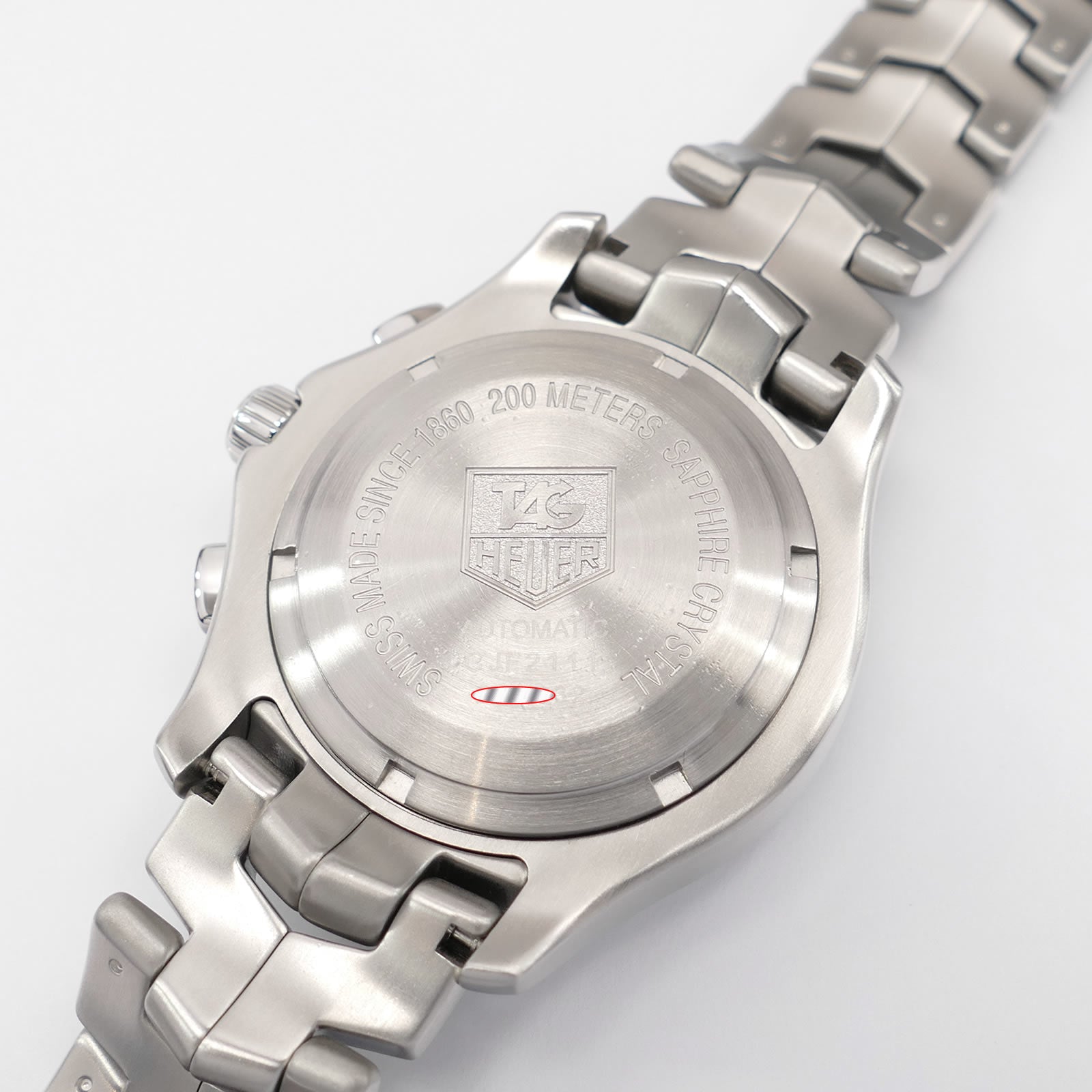 TAG Heuer Link Chronograph CJF2111 stainless steel screw down case back