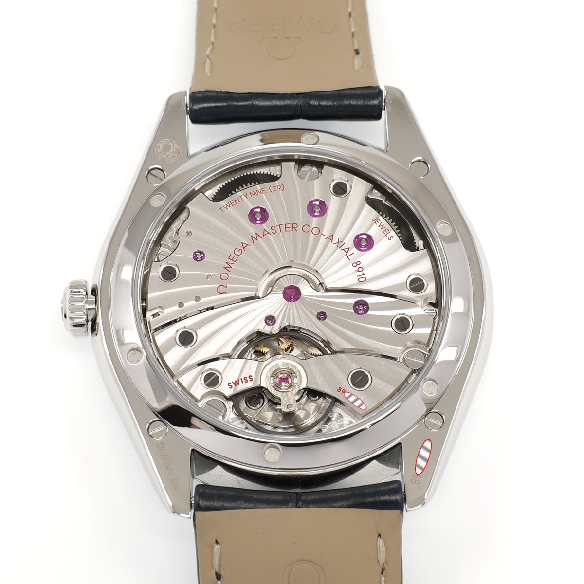 Omega De Ville Trésor 435.13.40.21.03.001 Master Chronometer Co-Axial 8910 manual wind movement exhibition case back
