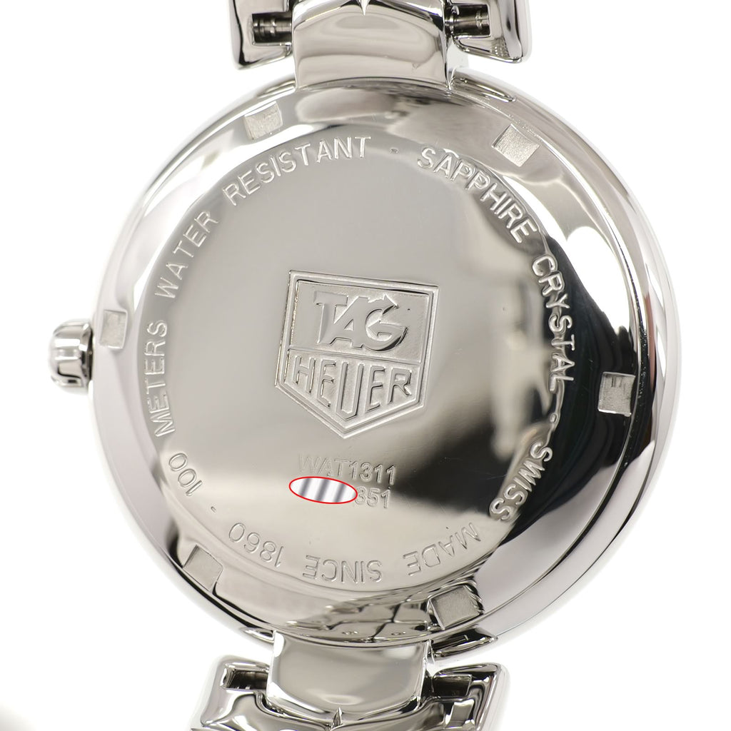 TAG Heuer Link WAT1311 stainless steel screw down case back