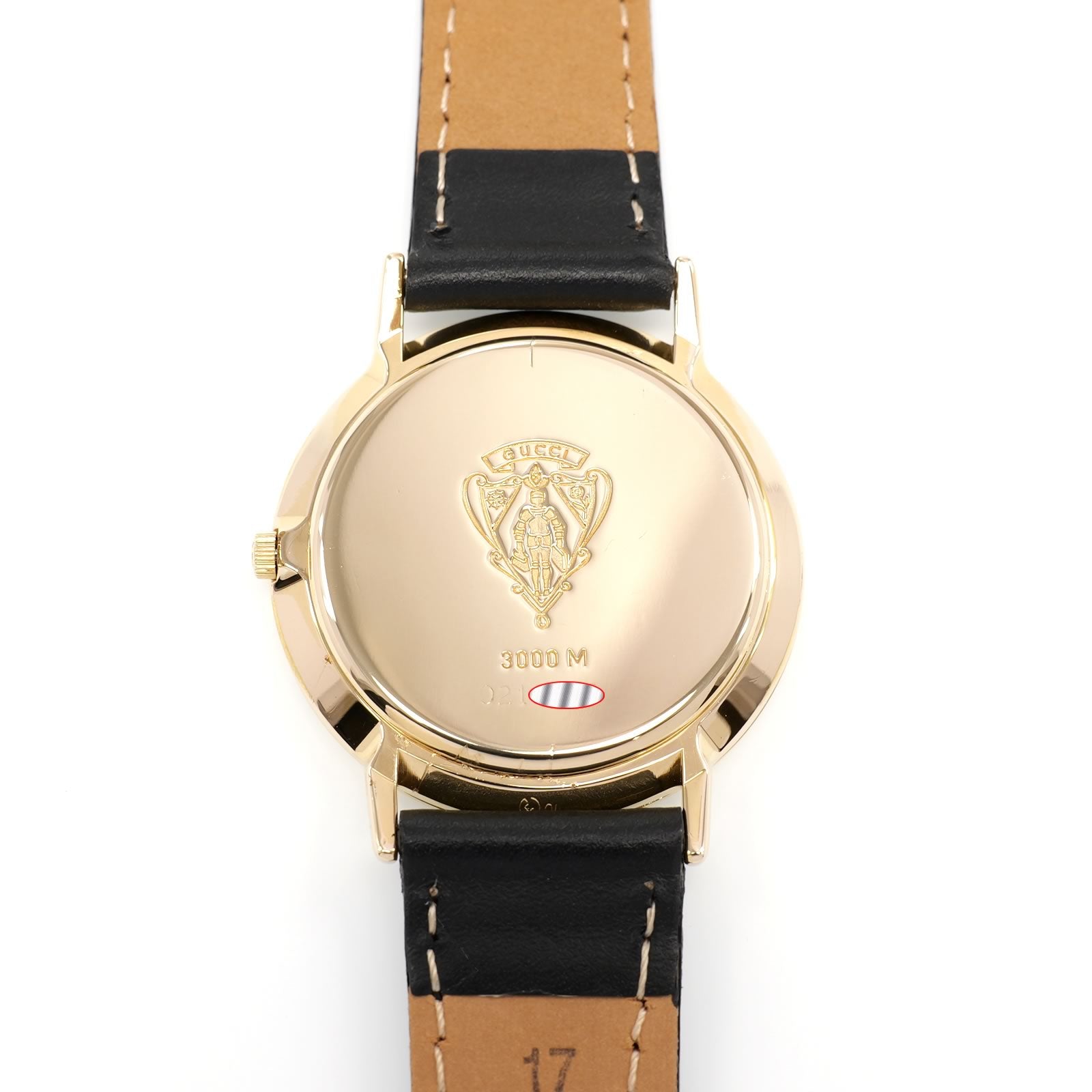 Gucci 3000M 18k Gold Plated case back