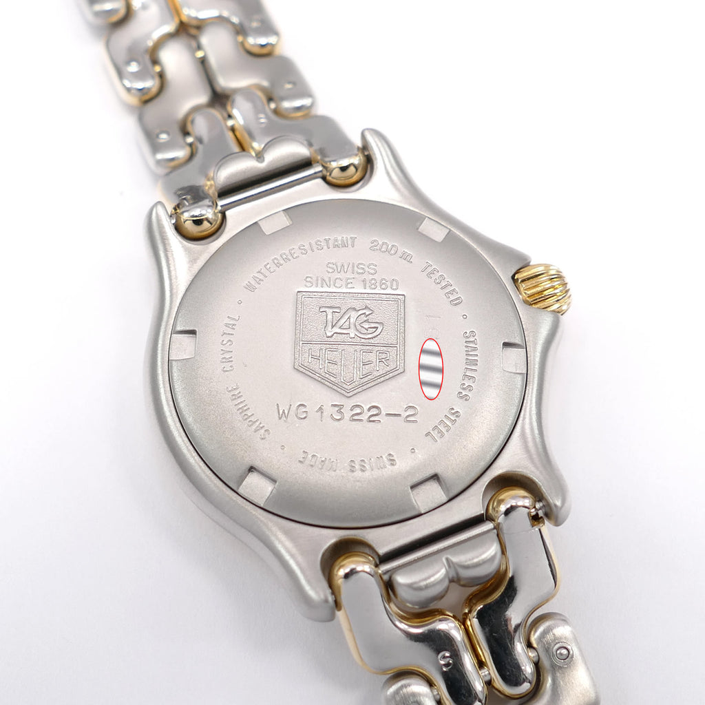 TAG Heuer SEL WG1322-2 stainless steel screw down case back