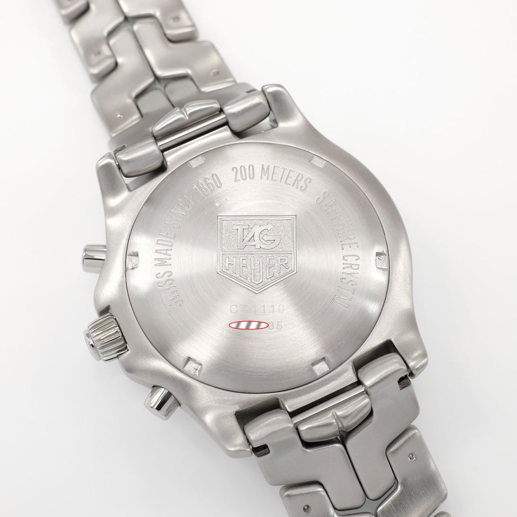 TAG Heuer Link Chronograph CT1110 stainless steel screw down case back