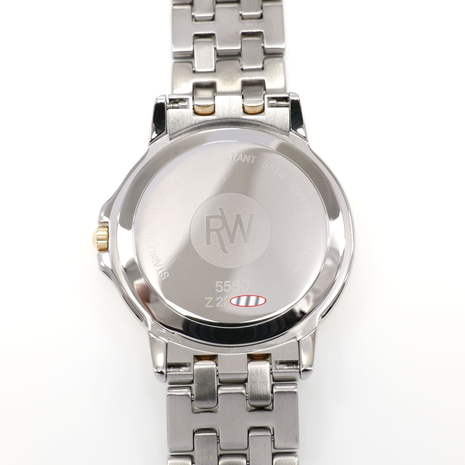 Raymond Weil Tango 5560 stainless steel case back