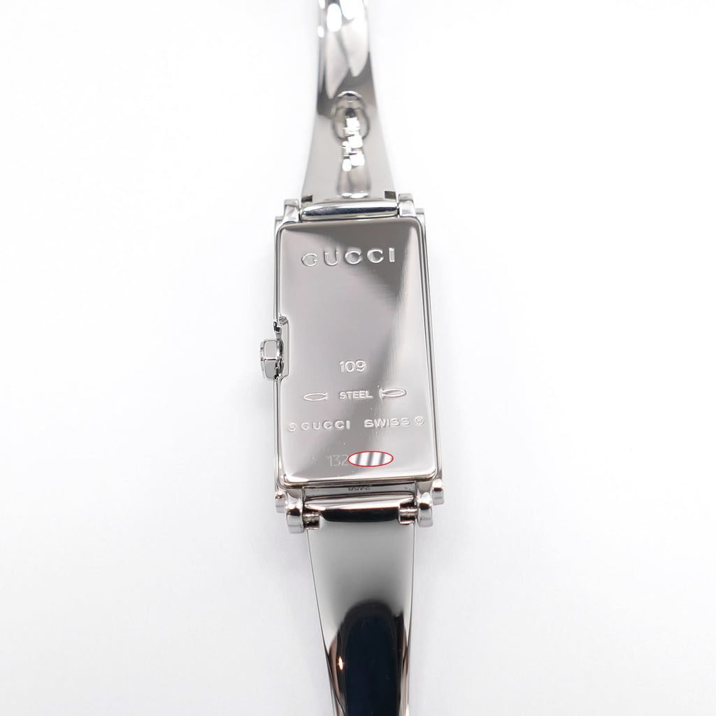 Gucci G-Line 109 stainless steel case back