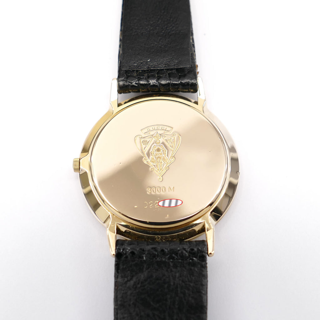 Gucci 3000M 18k Gold Plated case back