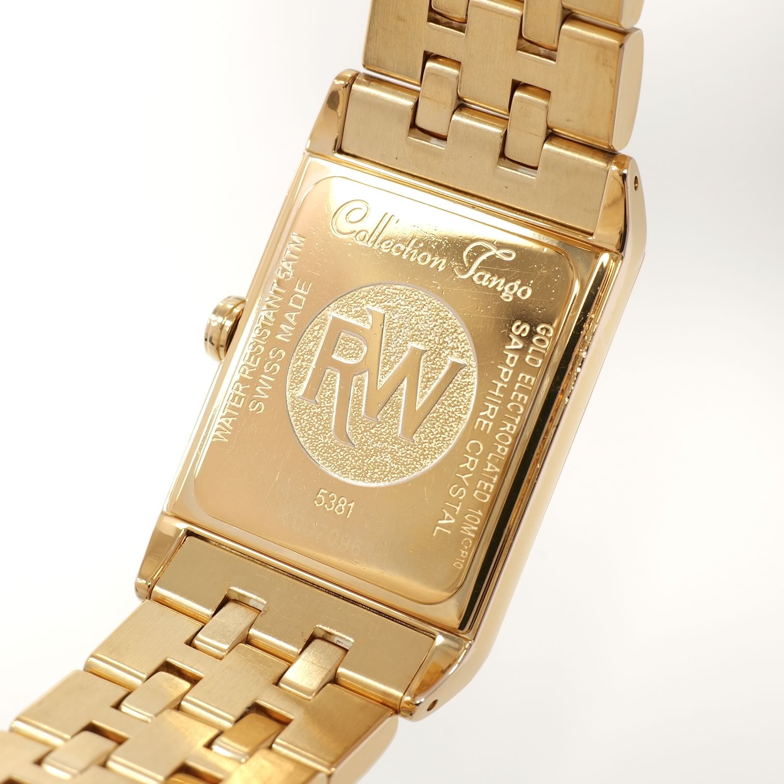 Raymond Weil Tango 5381 18k Gold Plated case back