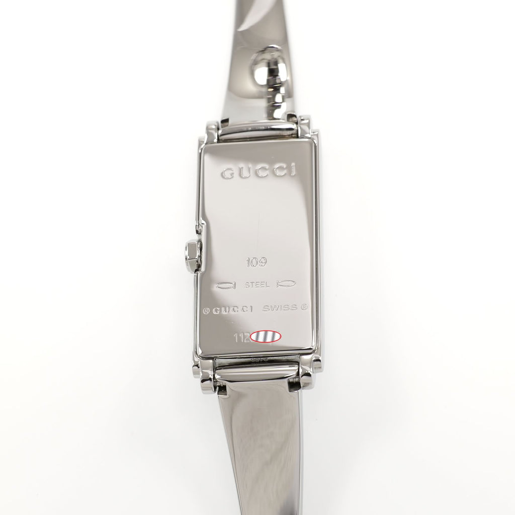 Gucci G-Line 109 stainless steel case back