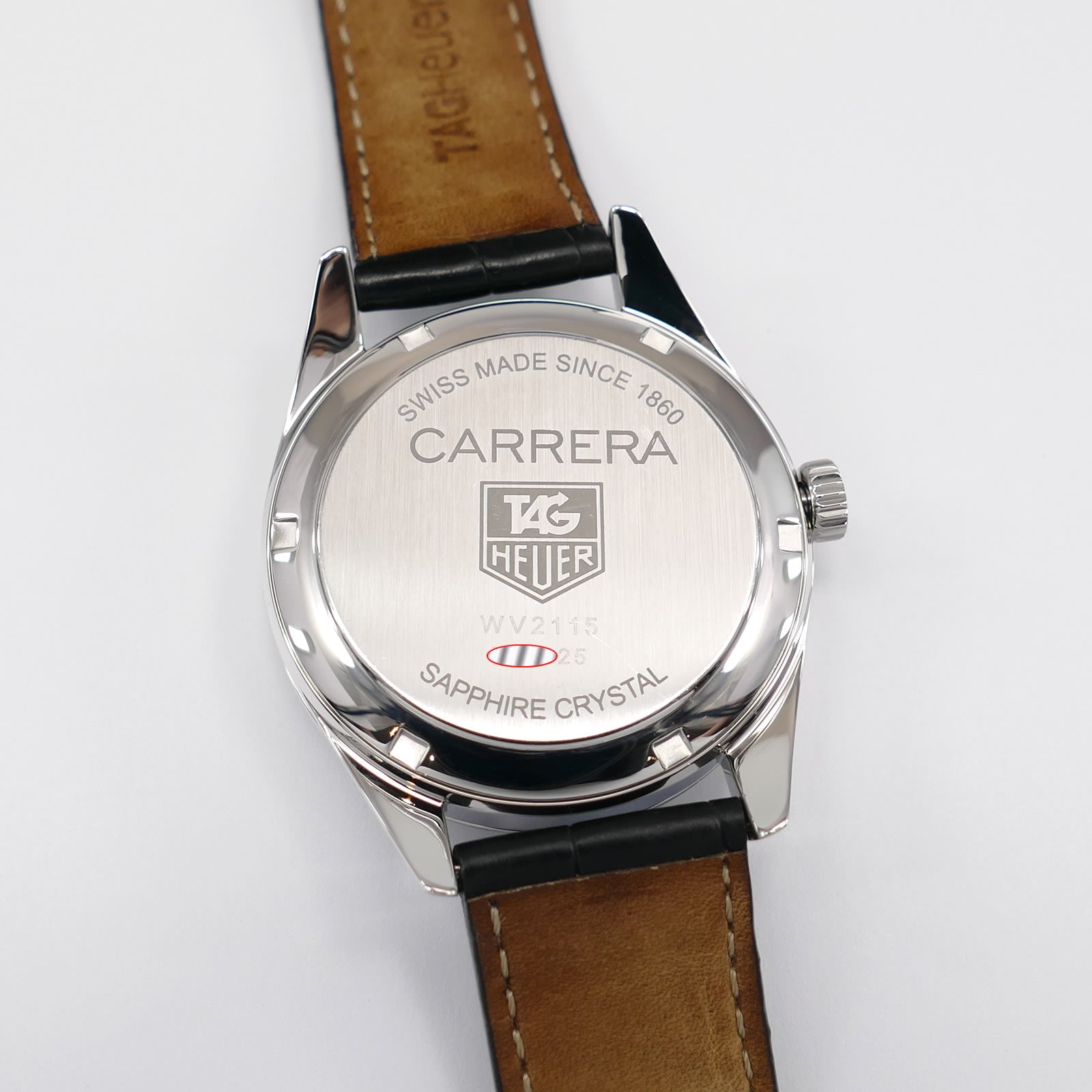 TAG Heuer Carrera WV2115 stainless steel screw down case back