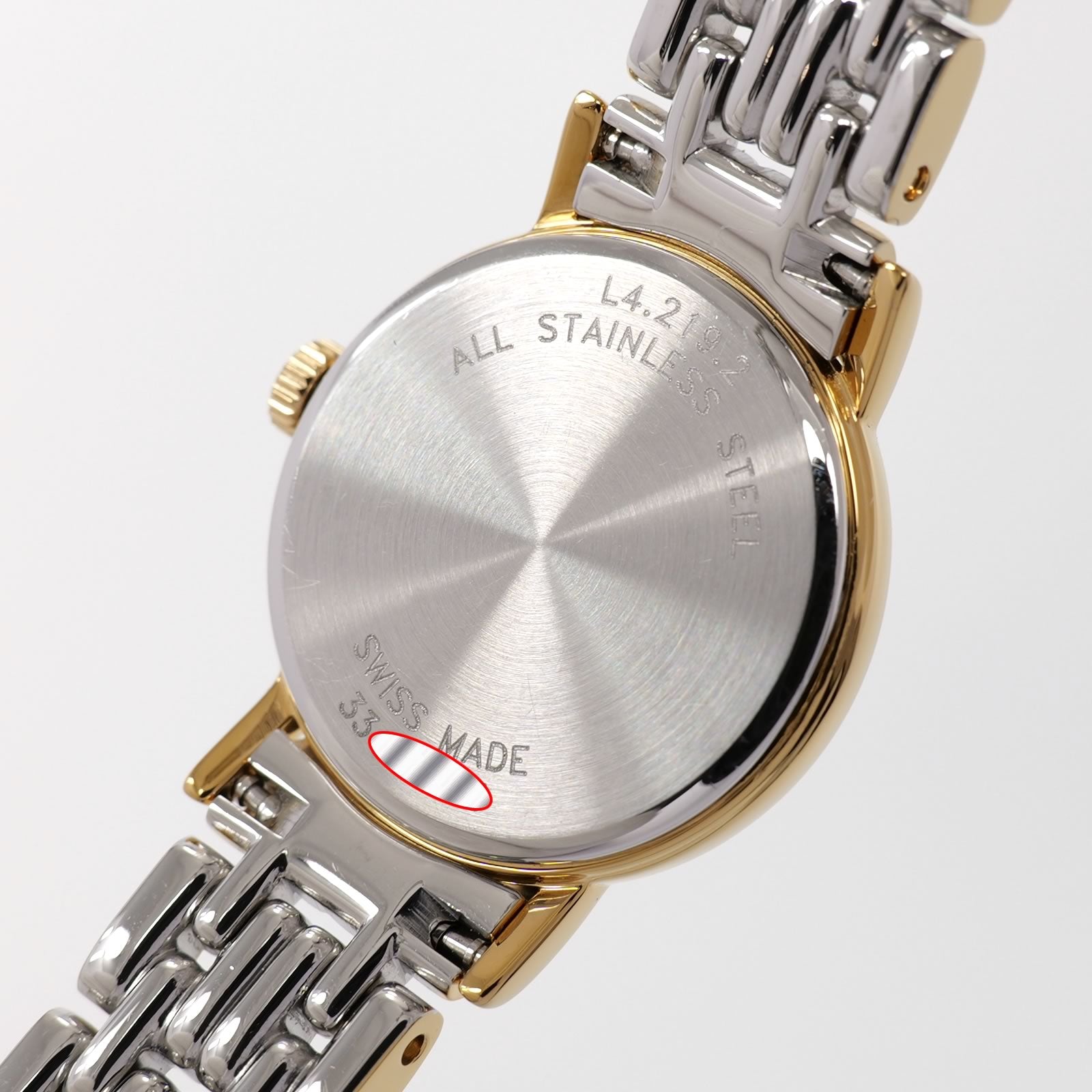 Longines Présence L4.219.2 stainless steel case back