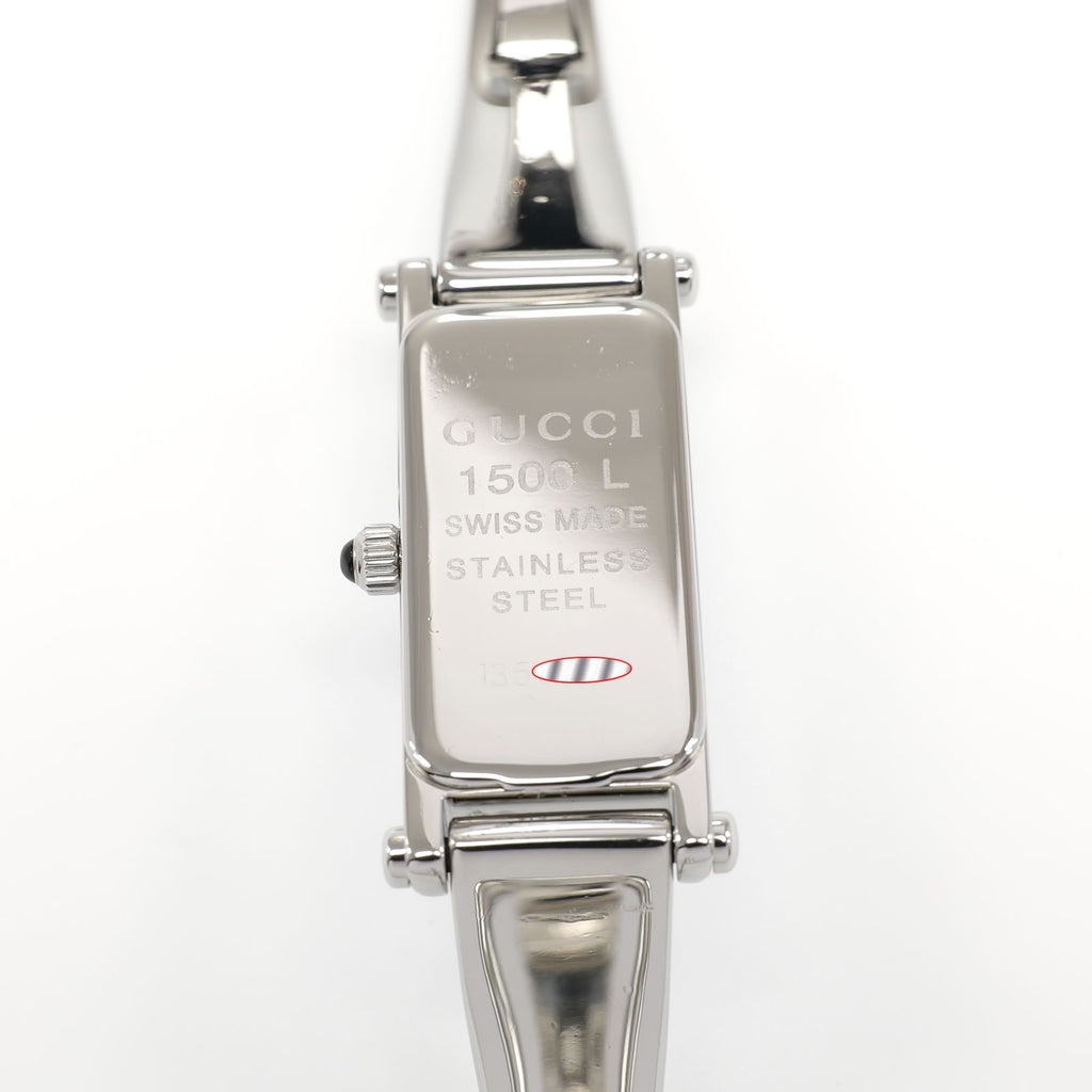 Gucci 1500L stainless steel case back