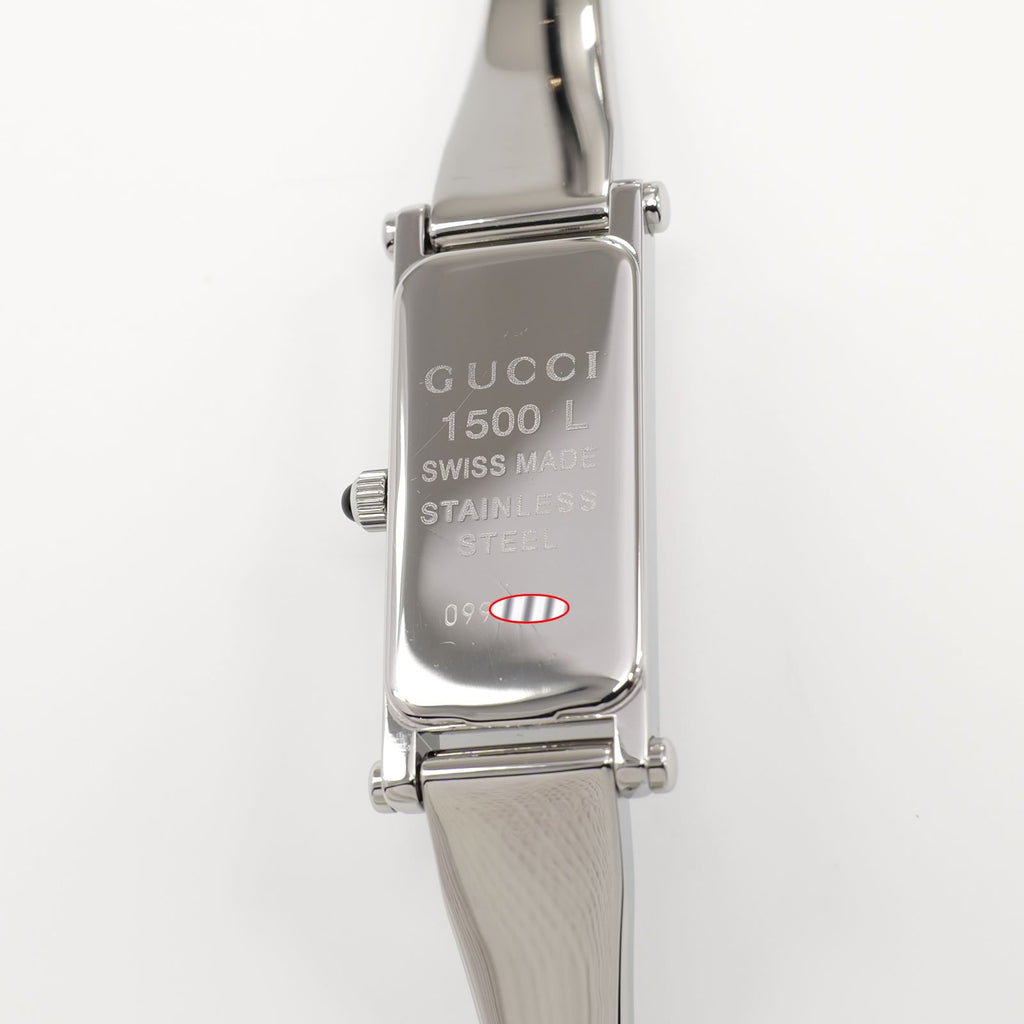 Gucci 1500L Stainless Steel case back