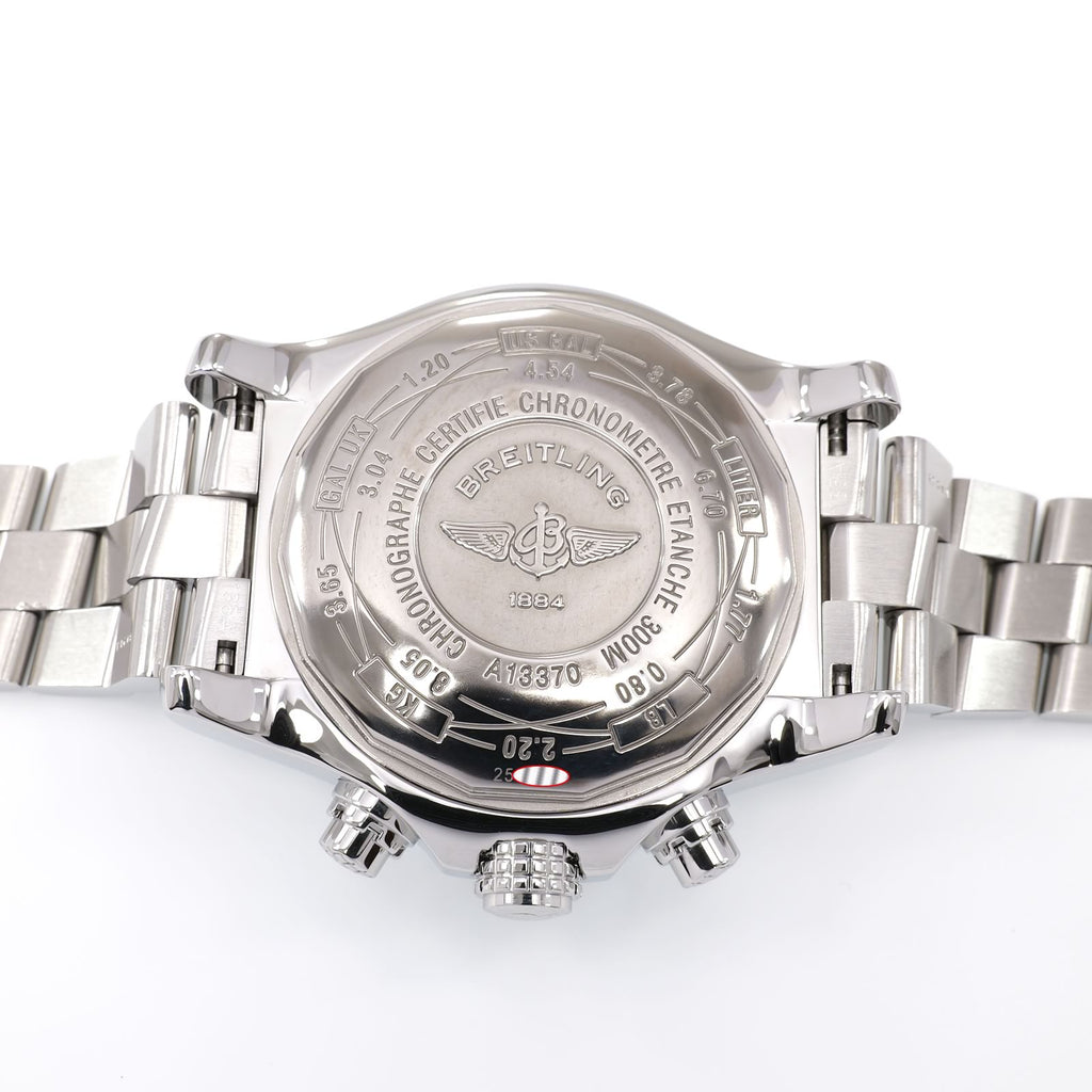 Breitling Super Avenger A13370 titanium screw down case back