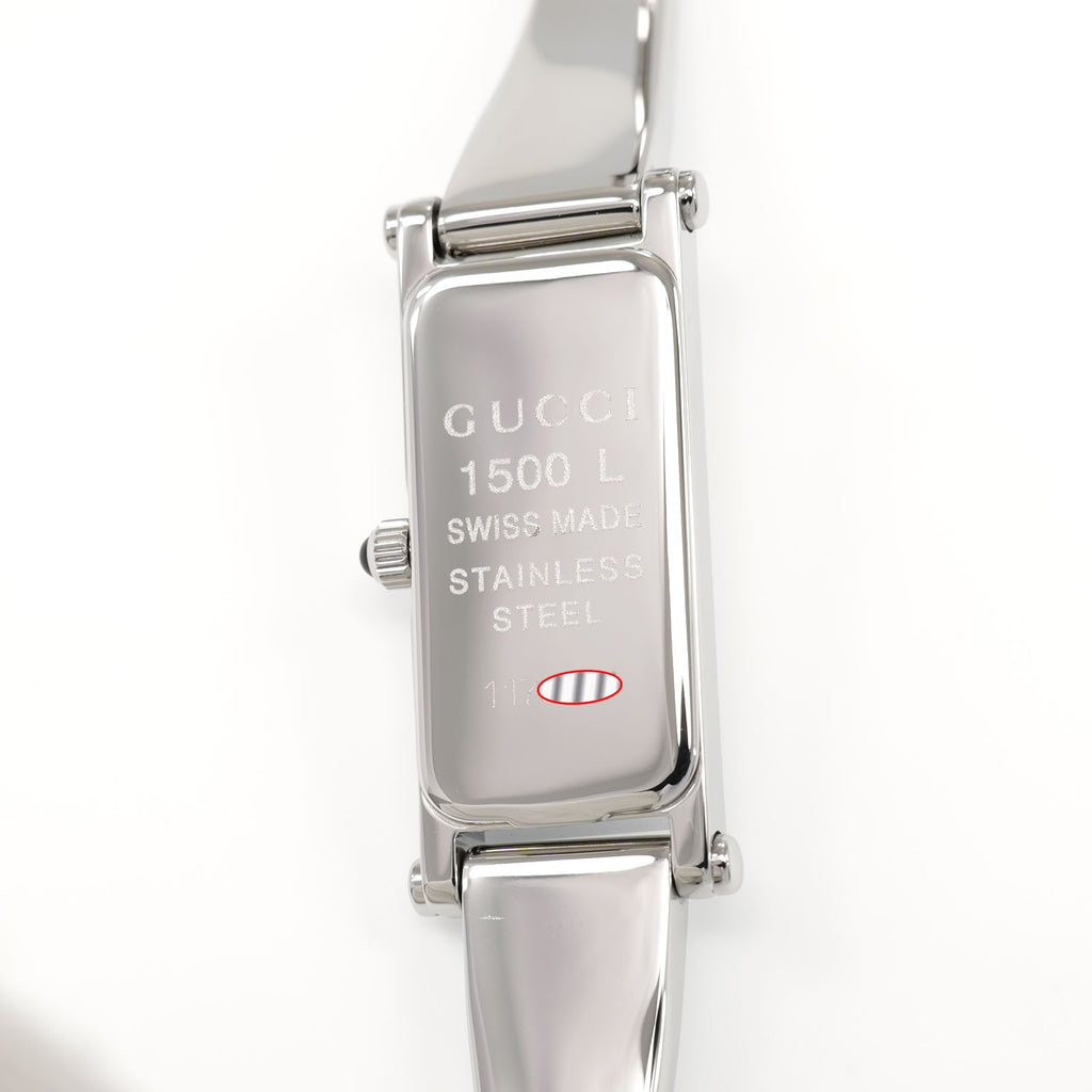 Gucci 1500L stainless steel case back