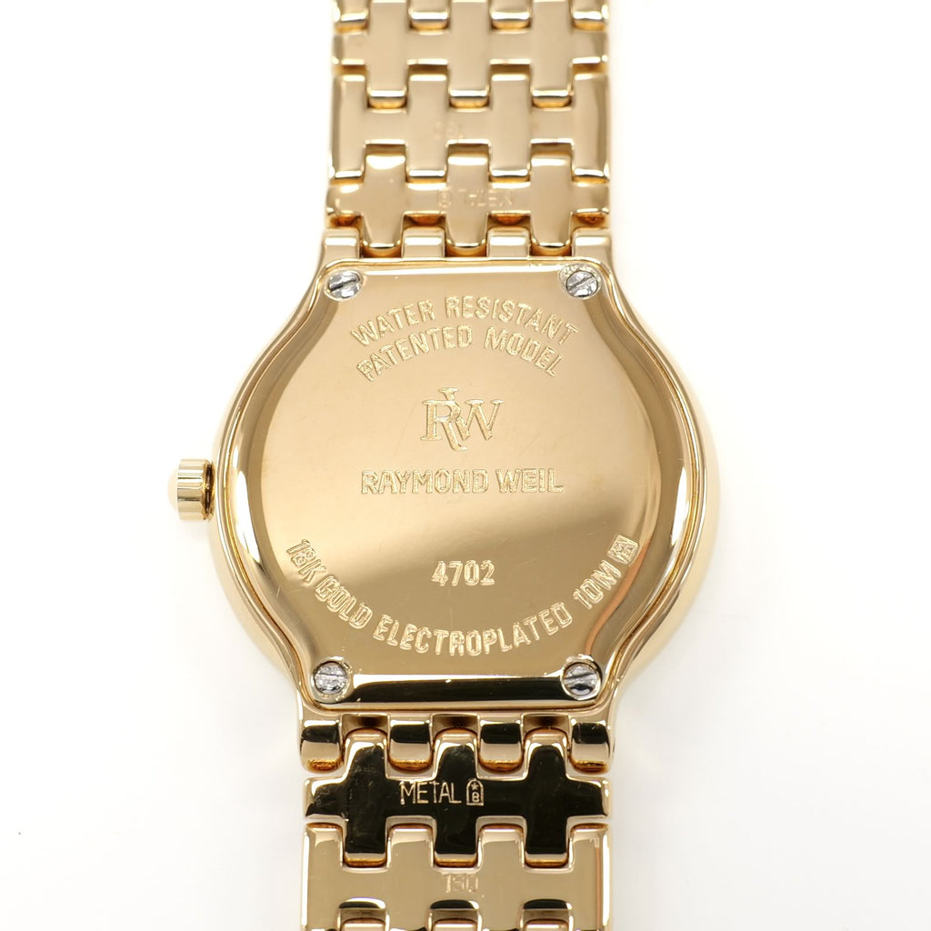 Raymond Weil Fidélio 4702 18k Gold Plated case back