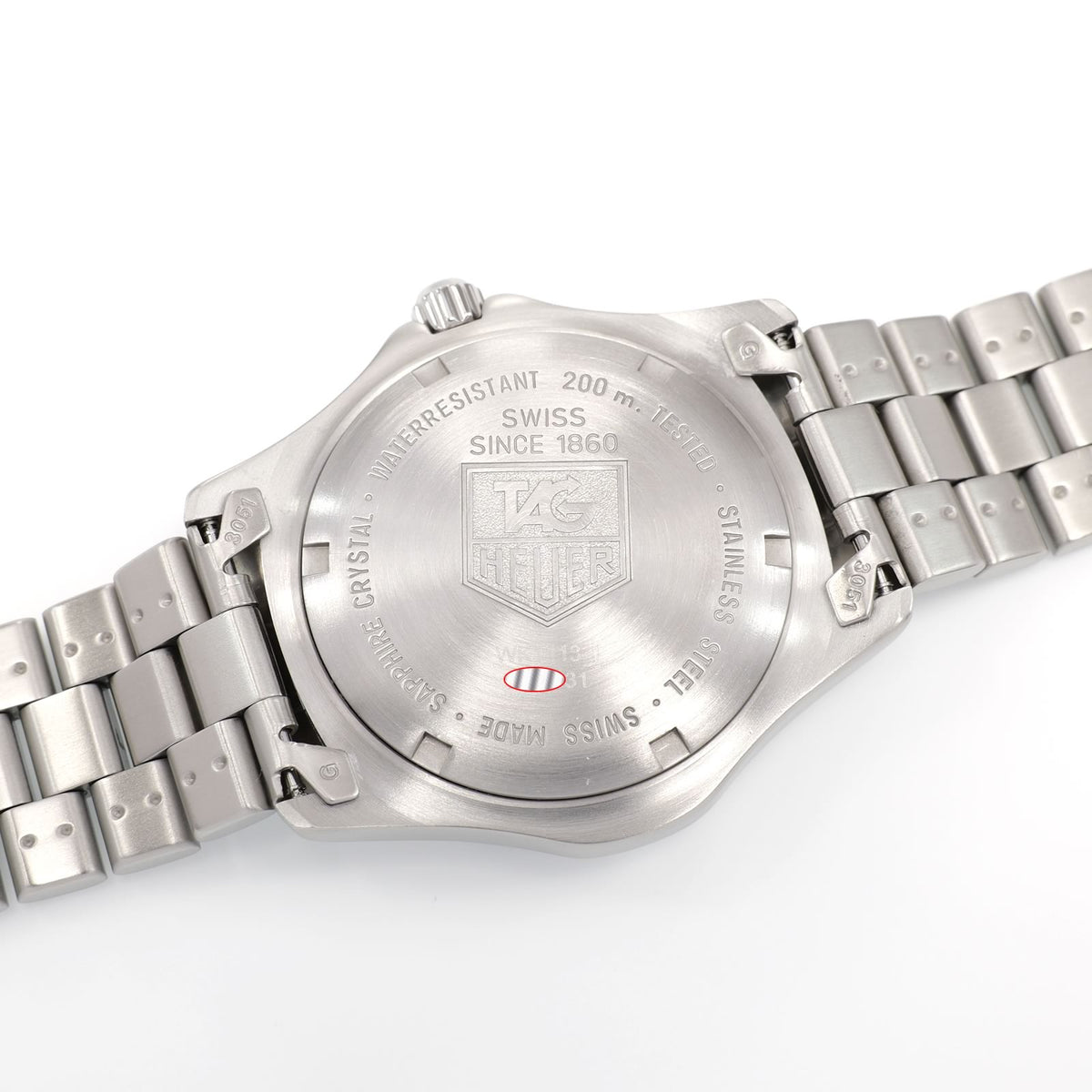 TAG Heuer 2000 WK1113-1 stainless steel screw down case back