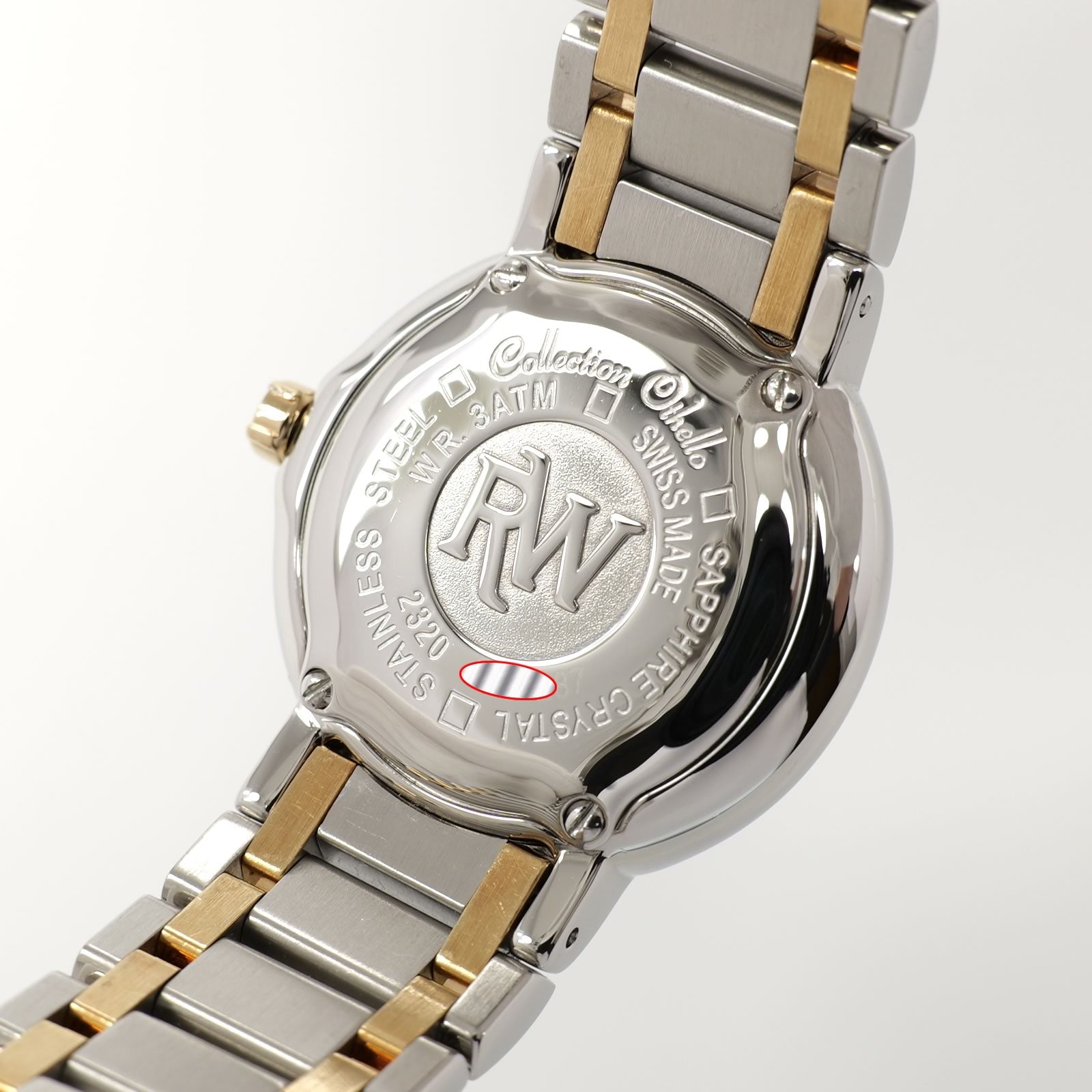 Raymond Weil Othello 2320 stainless steel case back