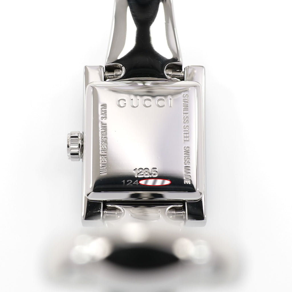 Gucci G-Frame YA128504 stainless steel case back