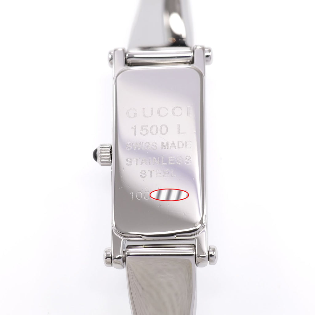 Gucci 1500L stainless steel case back