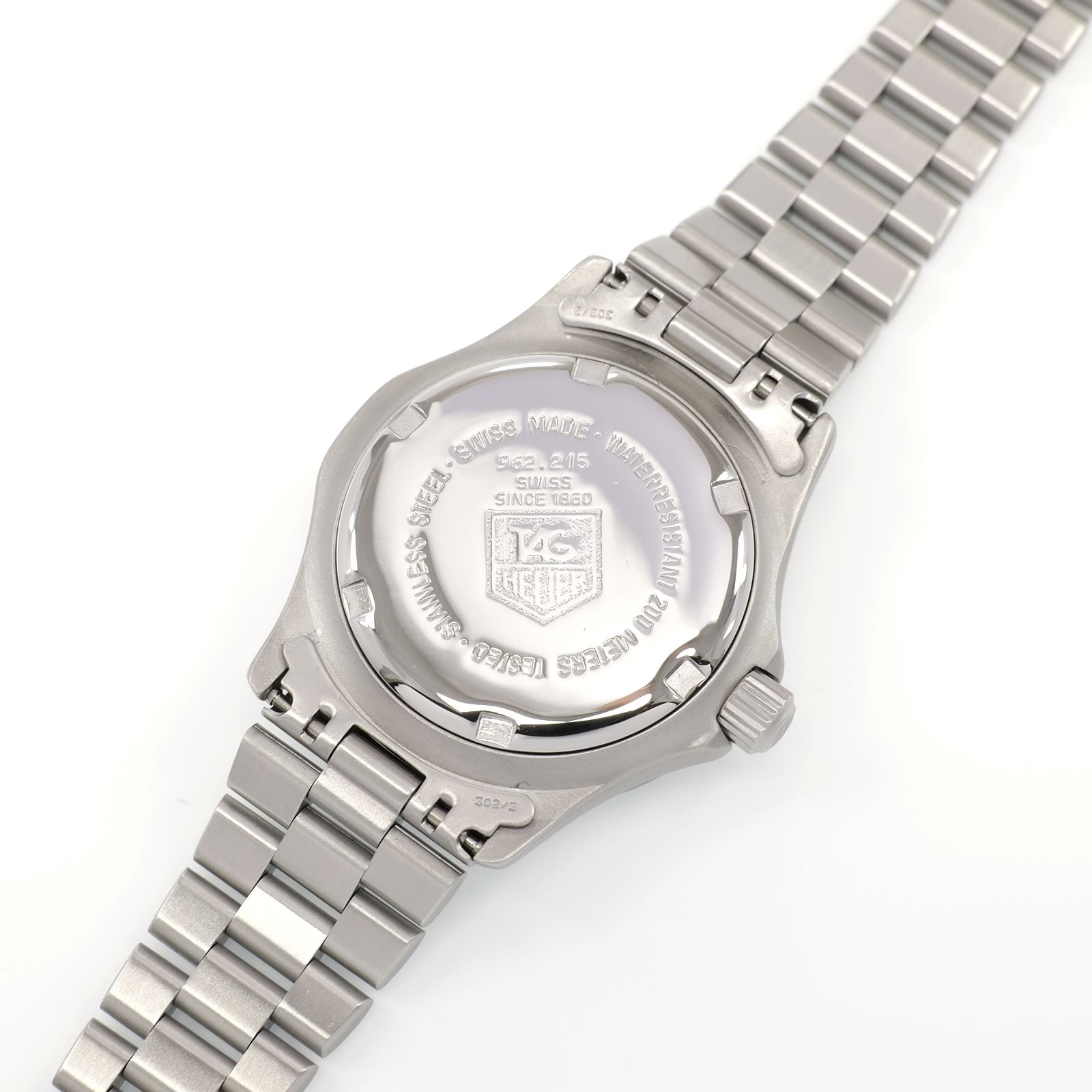 TAG Heuer 2000 Vintage 962.215 stainless steel screw down case back