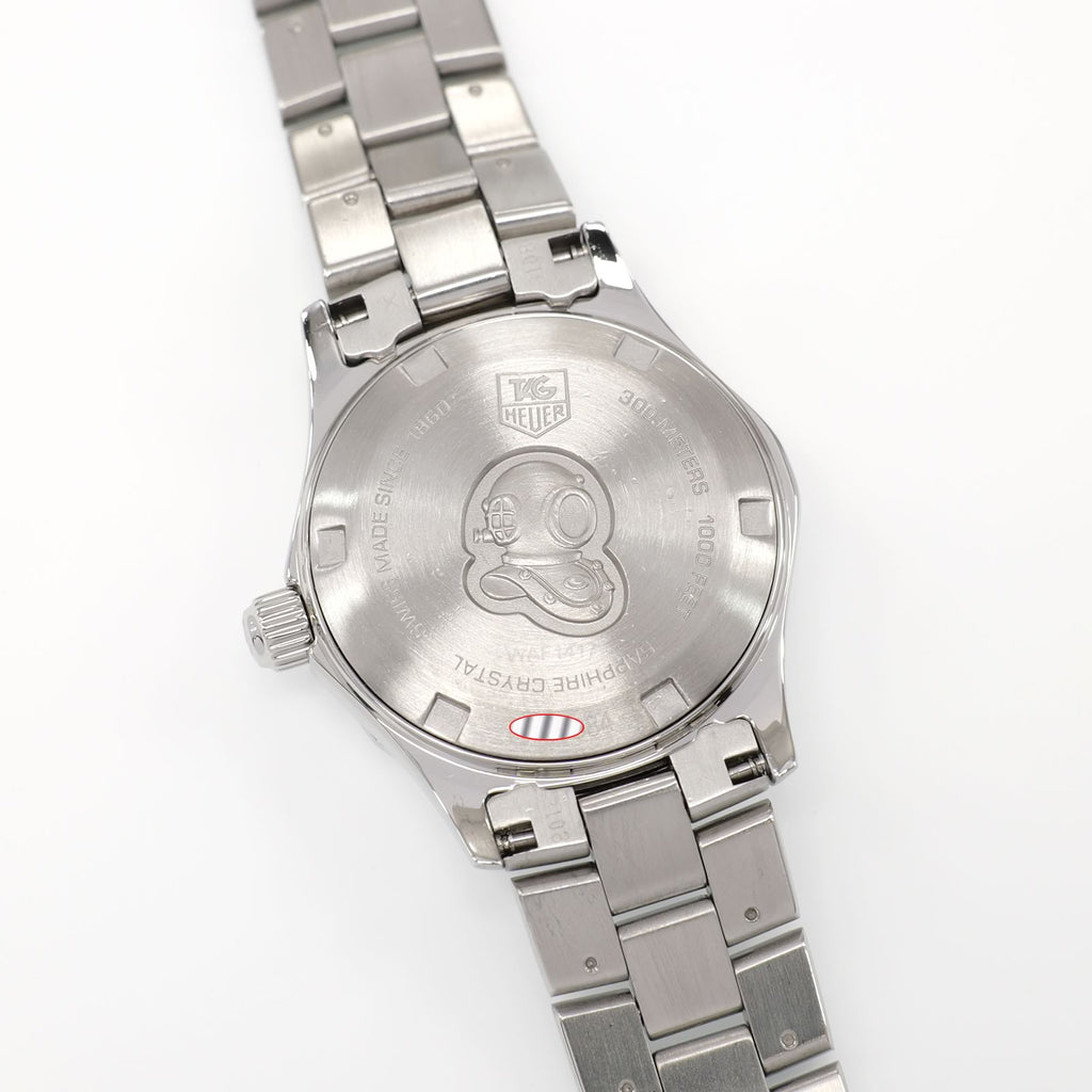 TAG Heuer Aquaracer WAF1417 stainless steel screw down case back