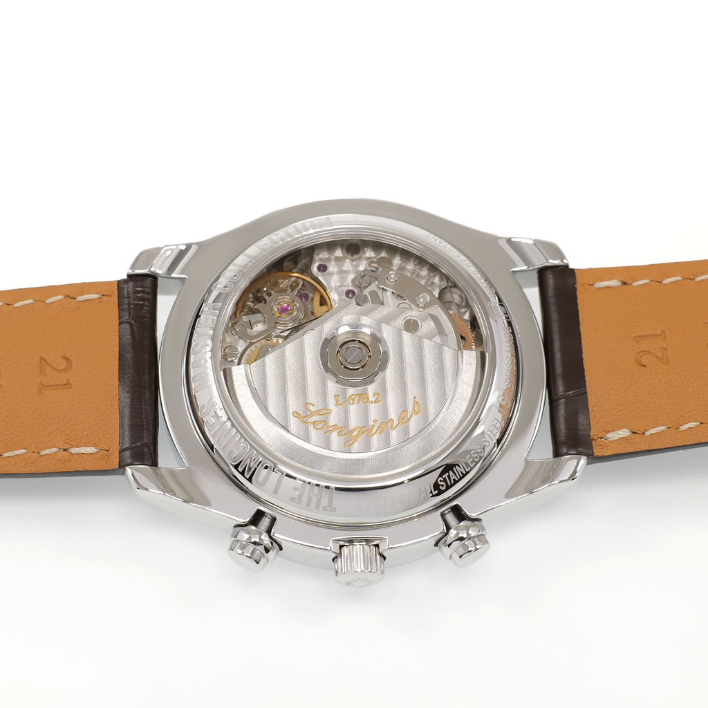 Longines Master Chronograph L2.673.4 exhibition case back caliber L678.2
