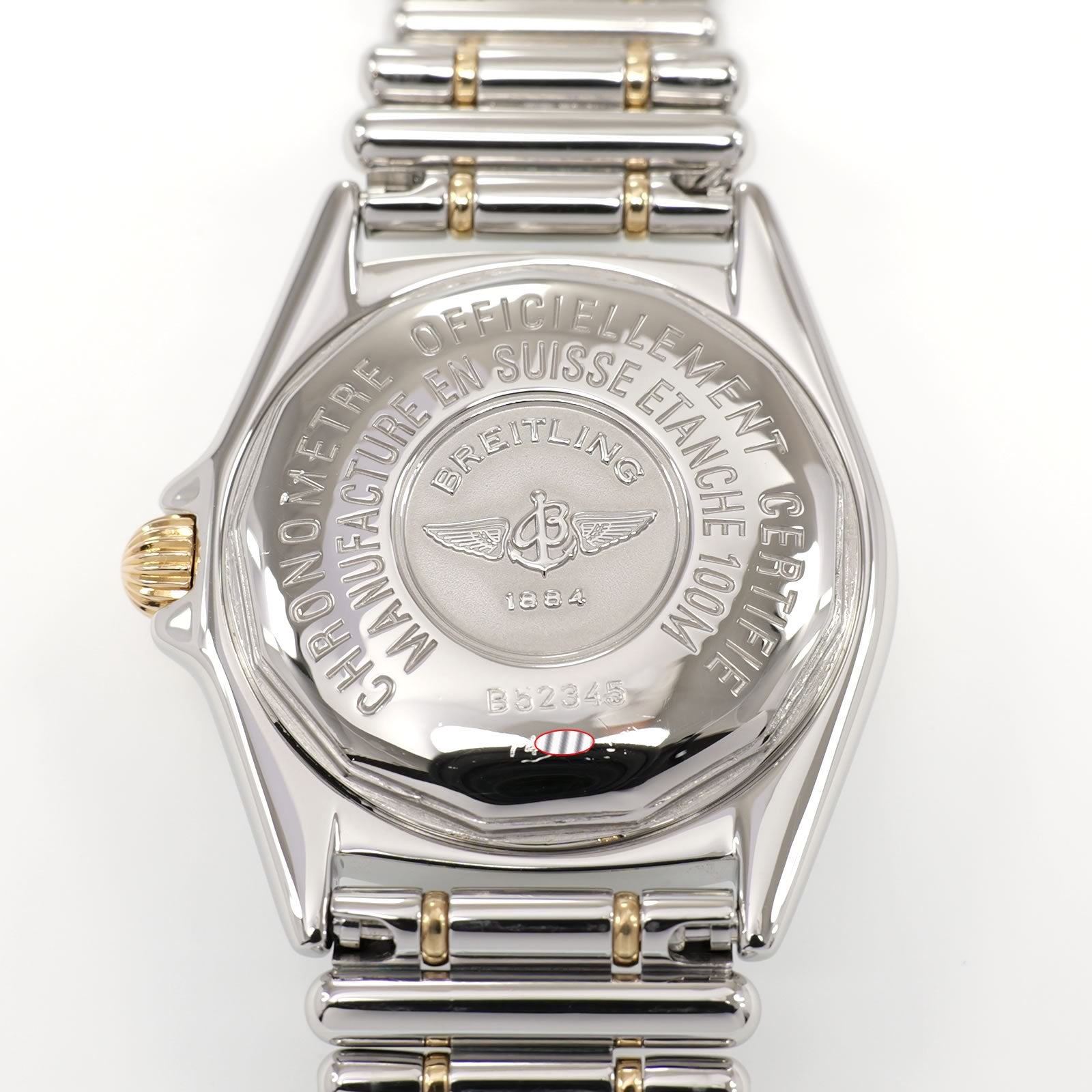Breitling Callistino B52345 stainless steel screw down case back