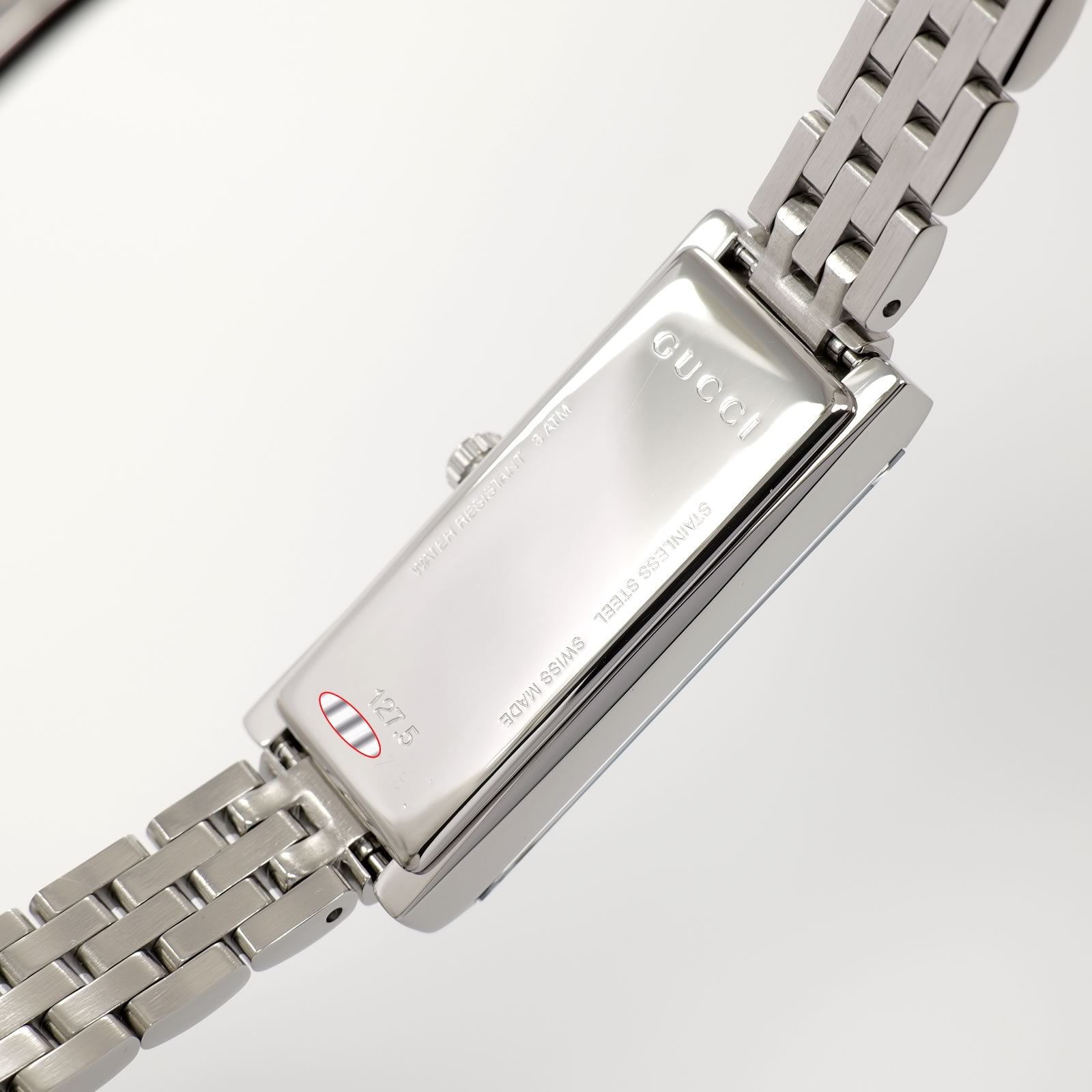 Gucci G-Frame 127.5 stainless steel case back