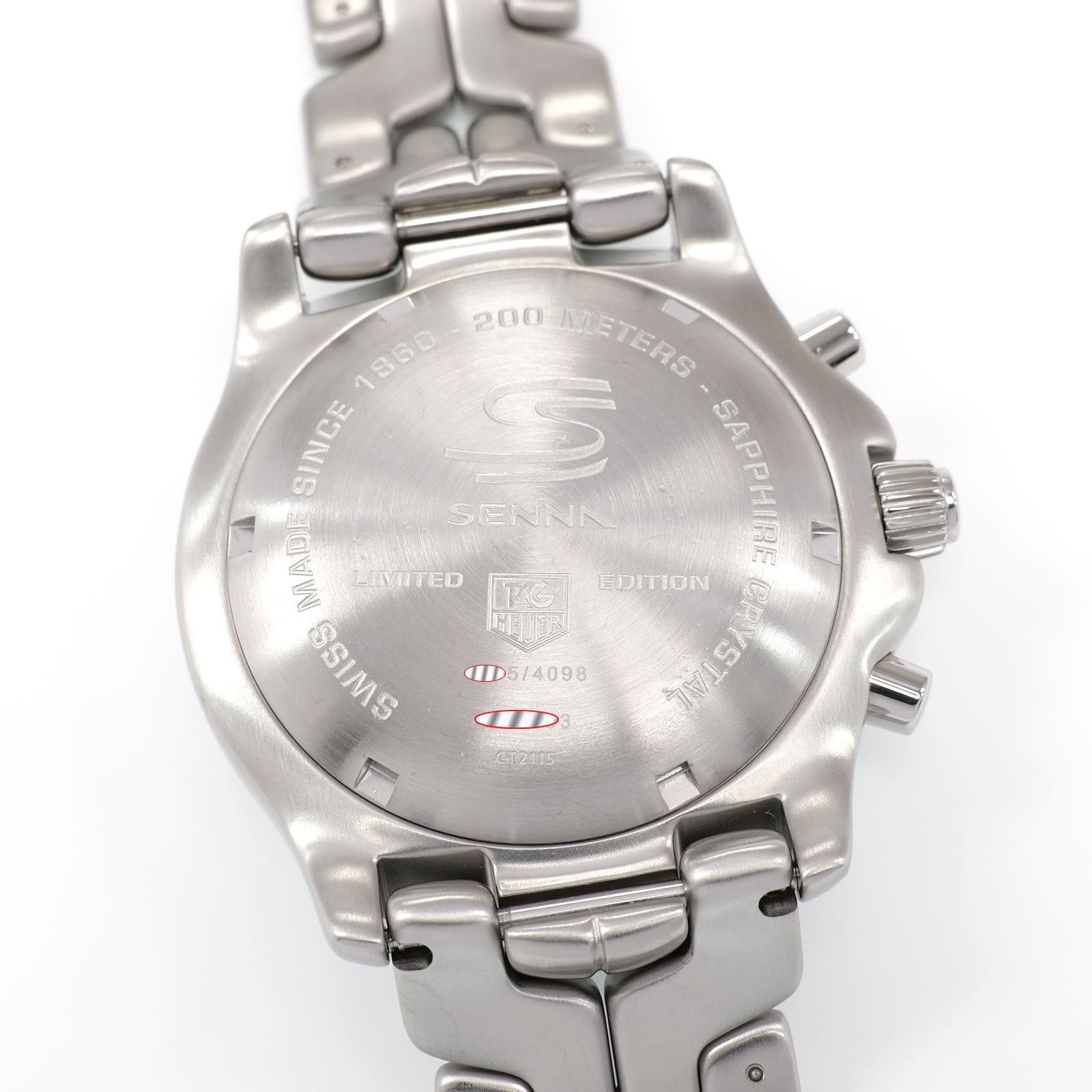 TAG Heuer Link Chronograph CT2115 stainless steel screw down case back