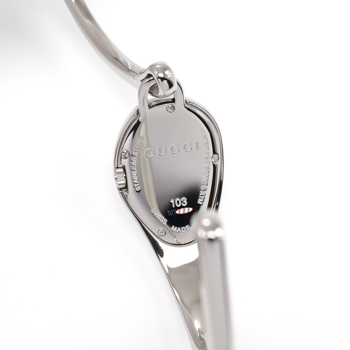 Gucci Horsebit 103 stainless steel case back