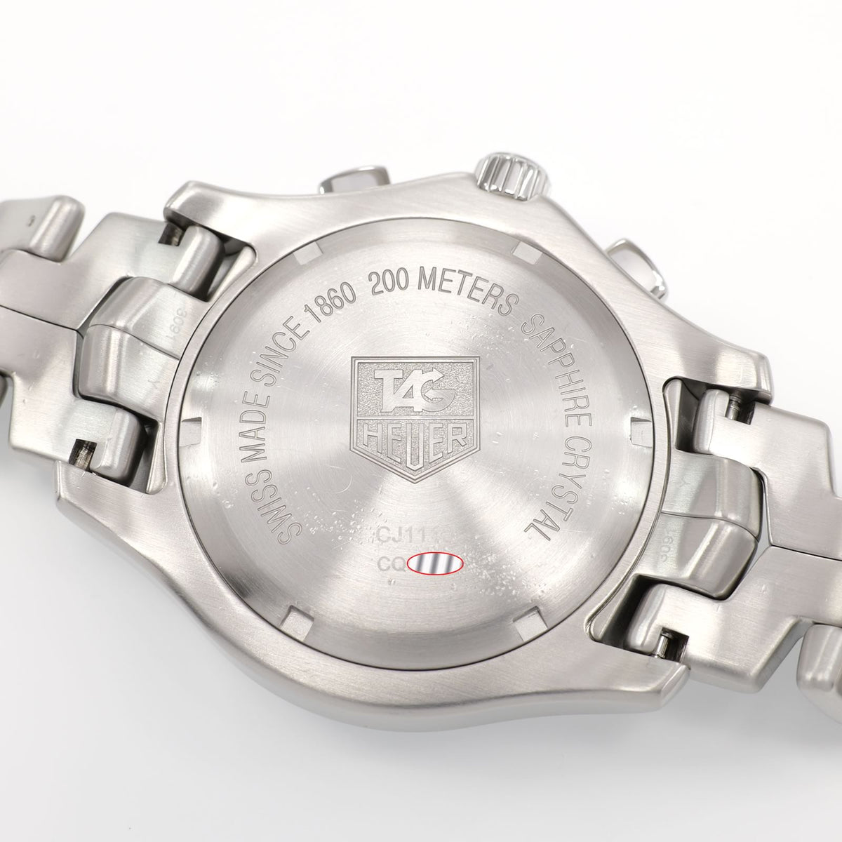 TAG Heuer Link CJ1110 stainless steel screw down case back