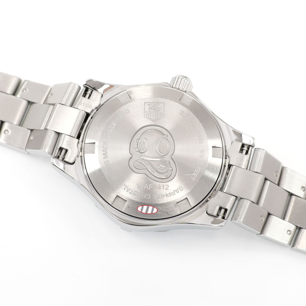 TAG Heuer Aquaracer WAF1412 stainless steel screw down case back