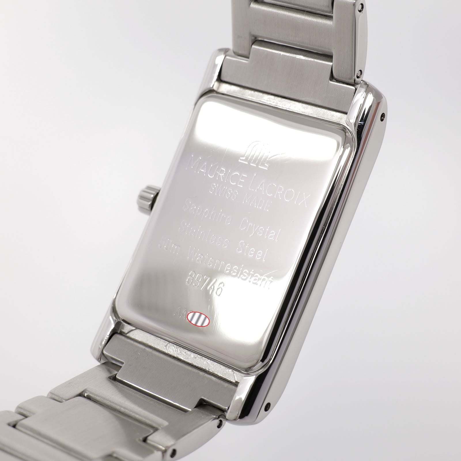 Maurice Lacroix Miros 89746 stainless steel case back