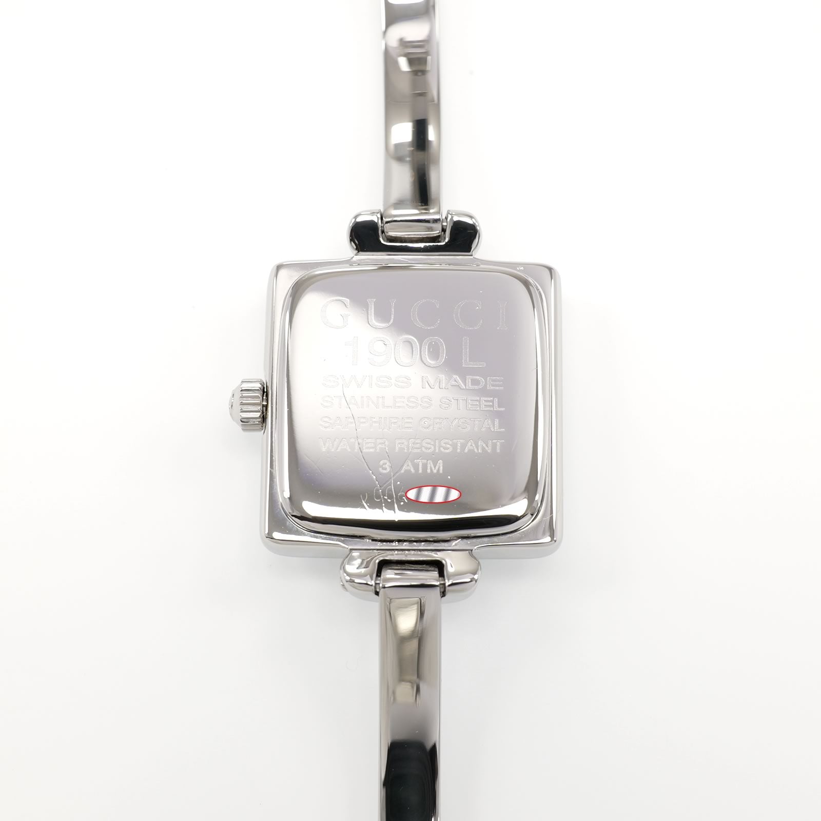 Gucci 1900L Stainless Steel case back