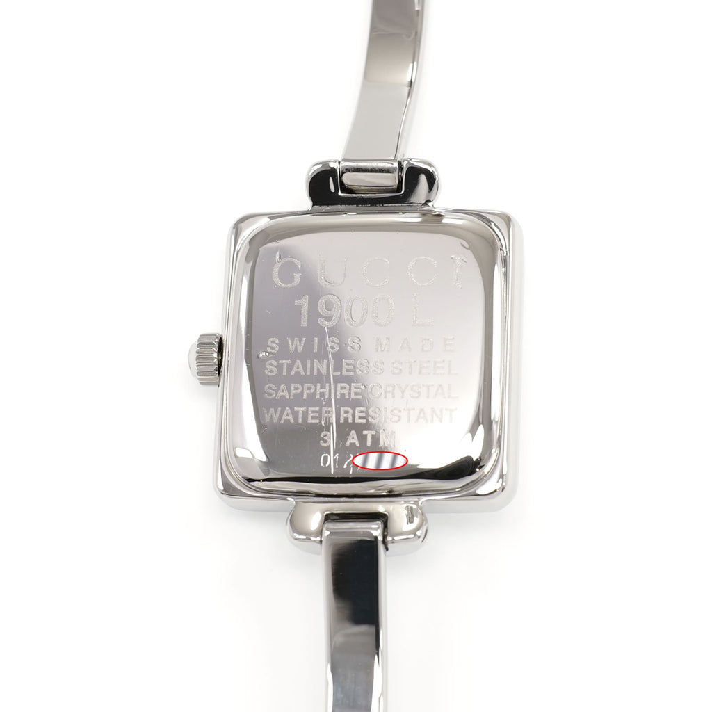 Gucci 1900L Stainless Steel case back